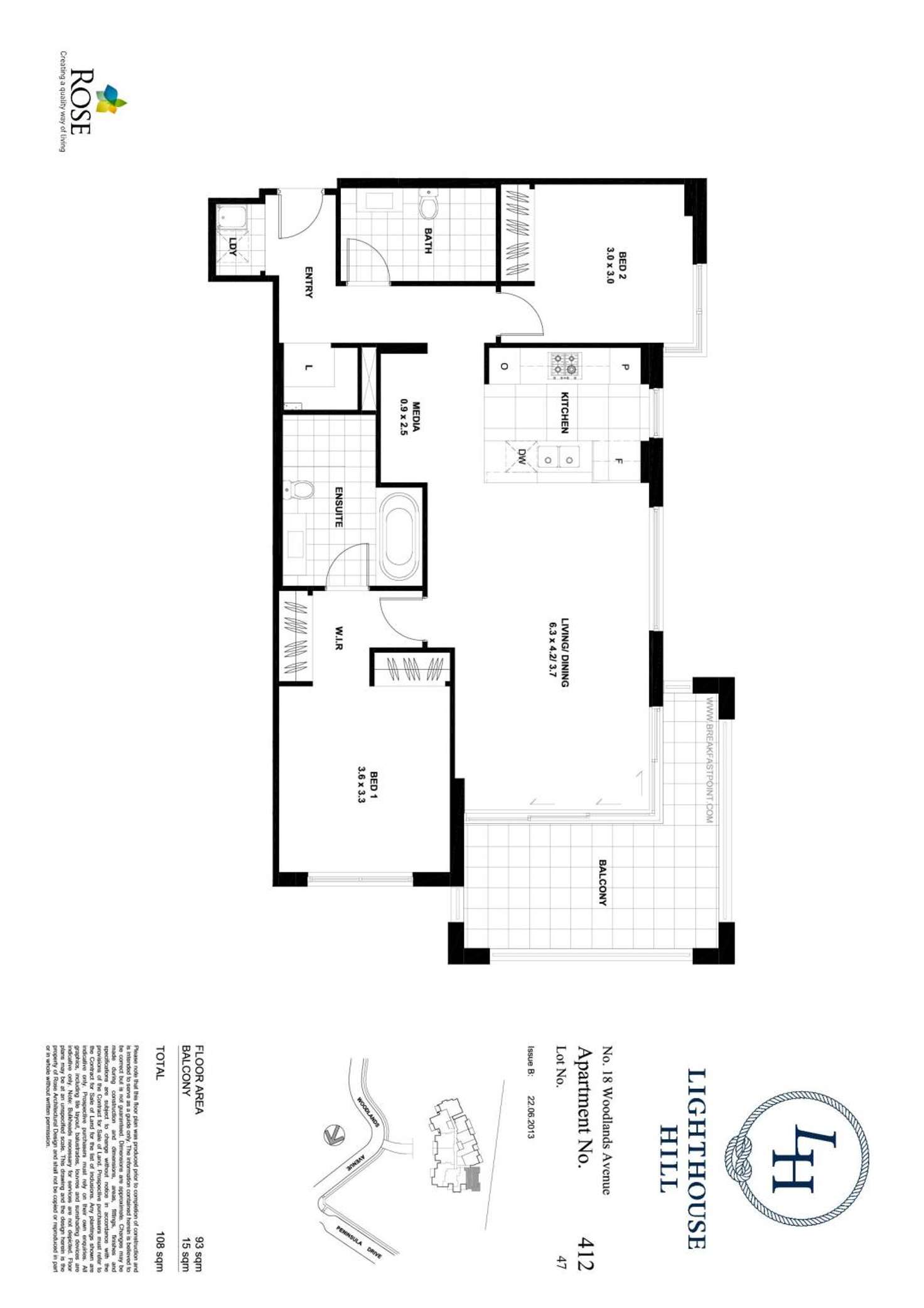 Floorplan of Homely apartment listing, 412/18 Woodlands Avenue, Breakfast Point NSW 2137