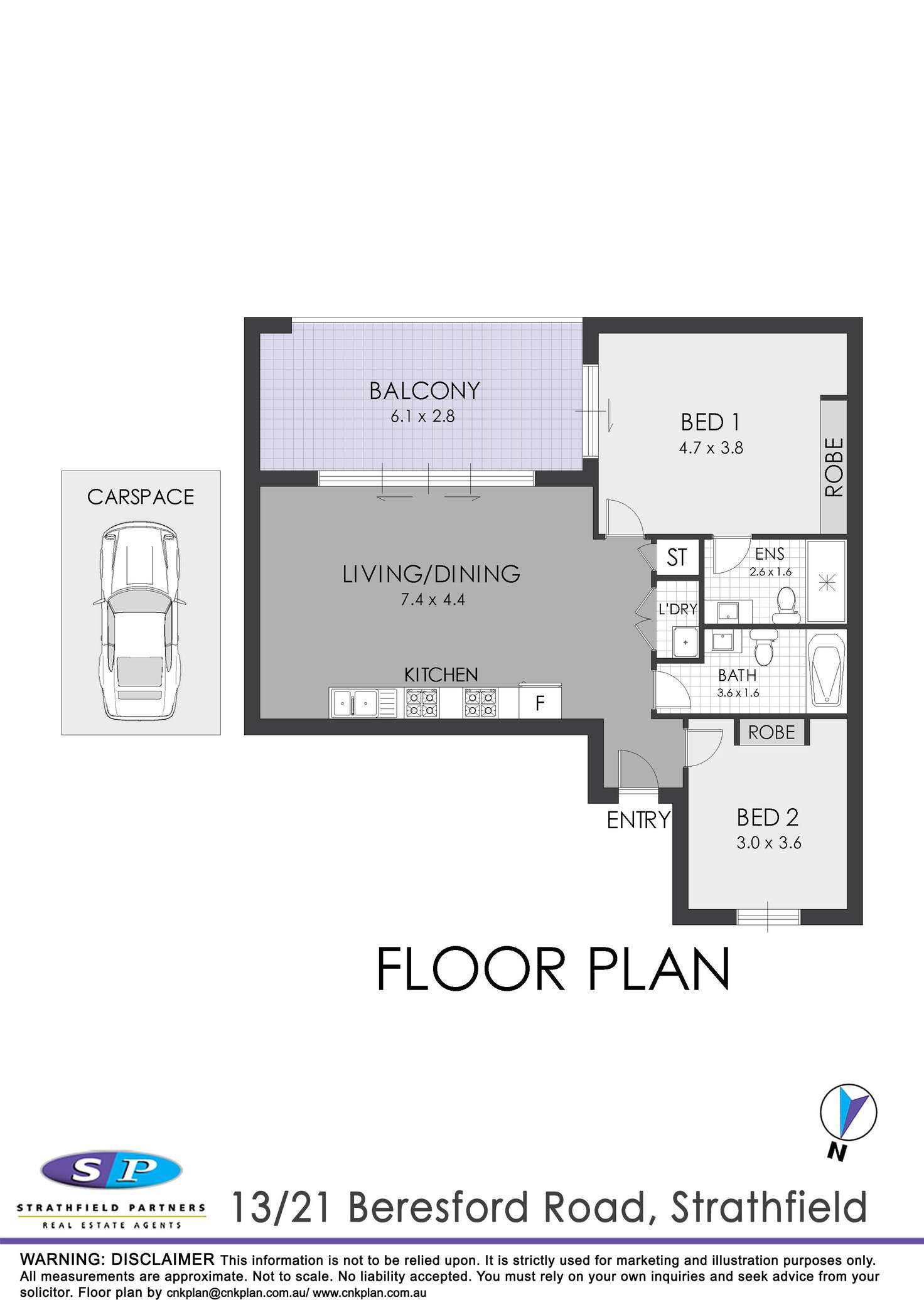 Floorplan of Homely apartment listing, 13/21 Beresford Road, Strathfield NSW 2135