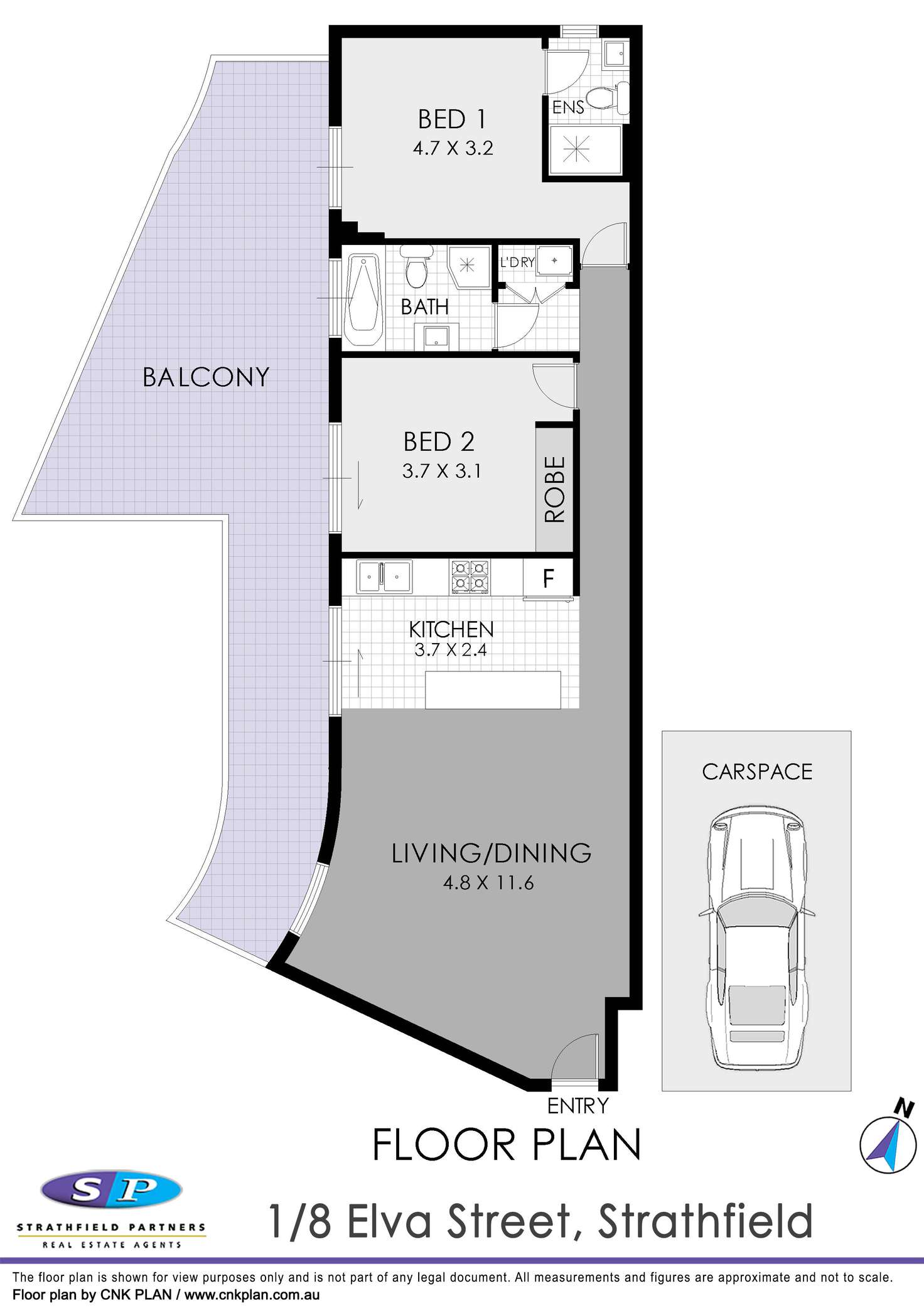 Floorplan of Homely unit listing, 1/8-10 Elva Street, Strathfield NSW 2135