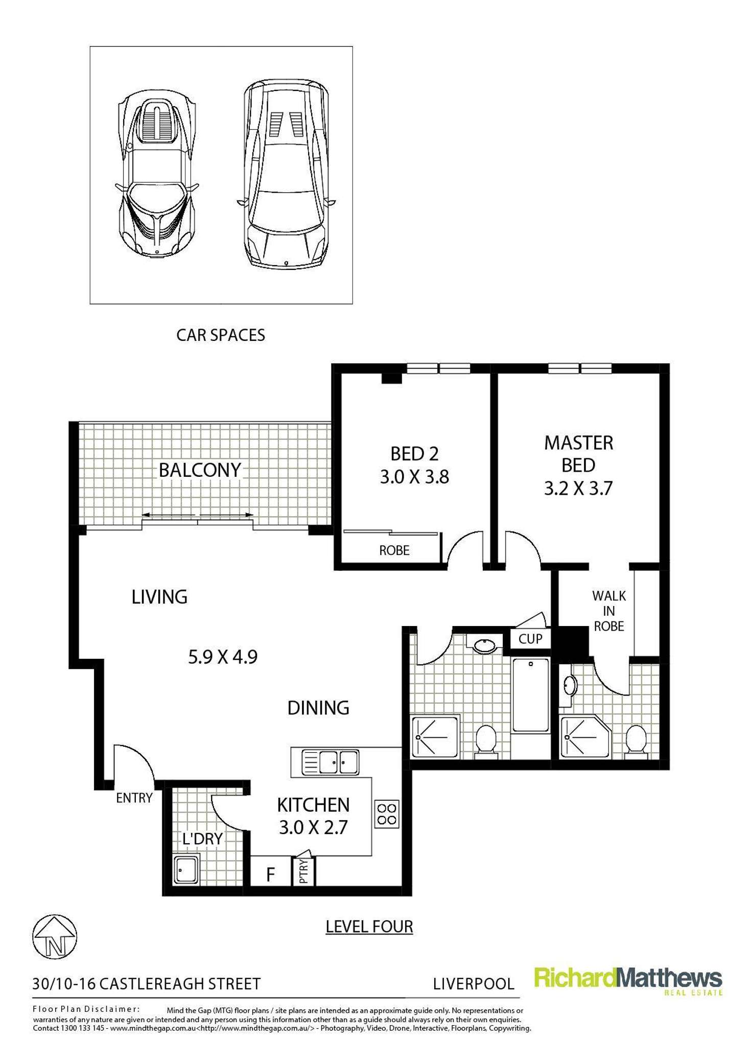 Floorplan of Homely apartment listing, 30/10-16 Castlereagh Street, Liverpool NSW 2170