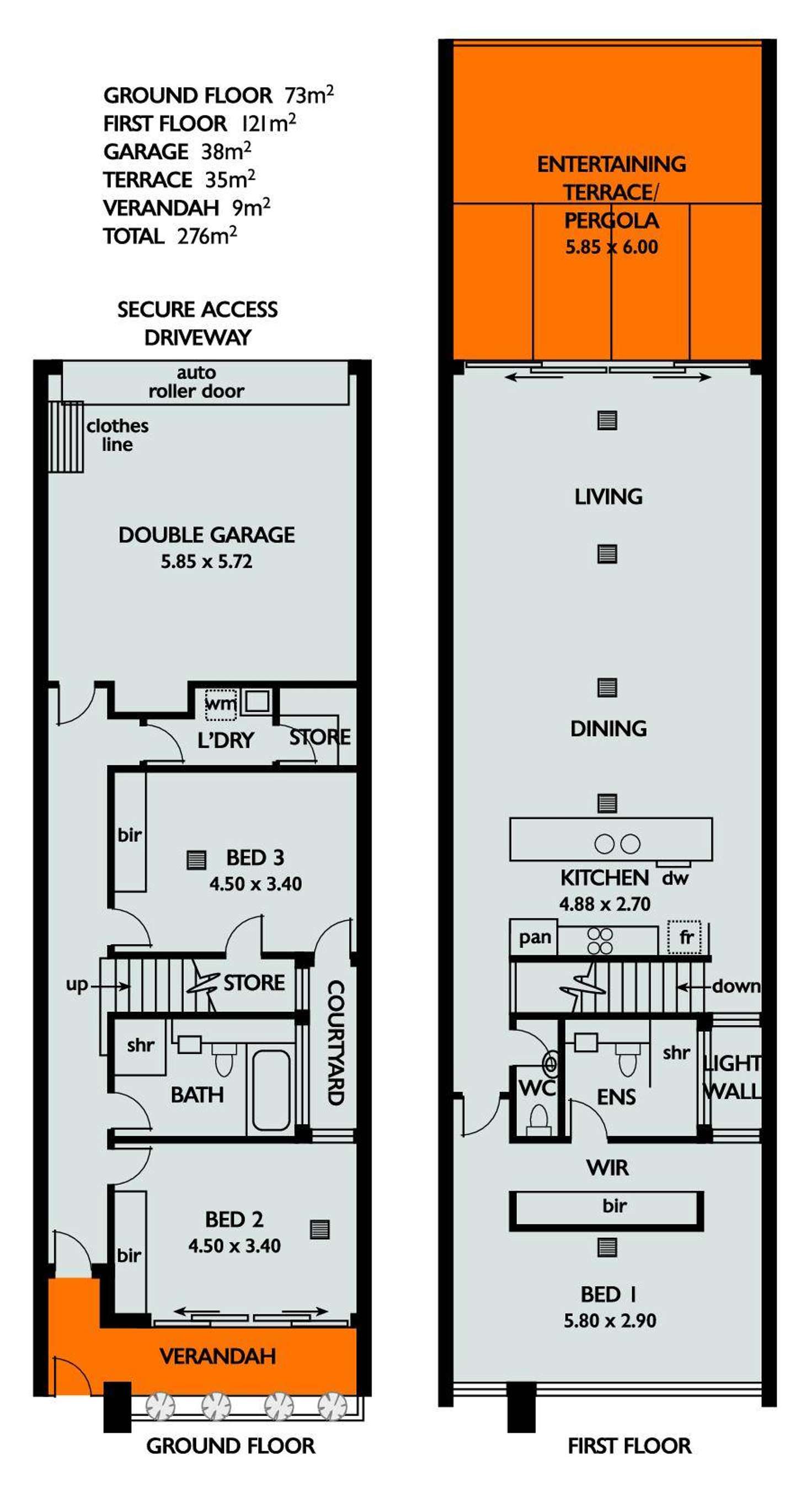Floorplan of Homely townhouse listing, 14 Southcott Walk, Adelaide SA 5000