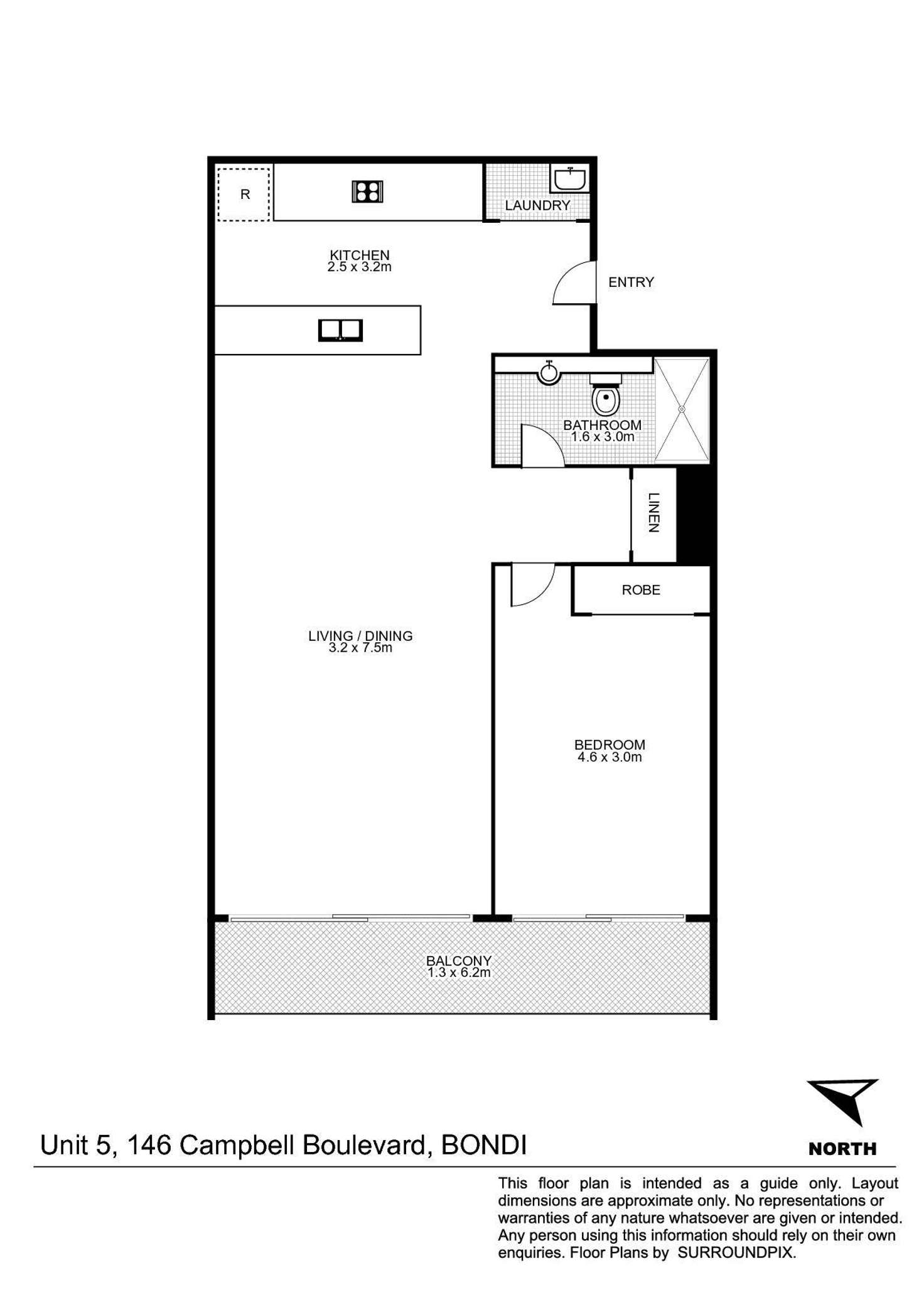 Floorplan of Homely apartment listing, 5/146 Campbell Parade, Bondi Beach NSW 2026