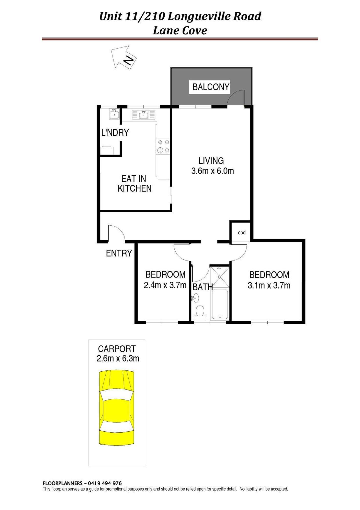 Floorplan of Homely unit listing, 11/210 Longueville Road, Lane Cove NSW 2066