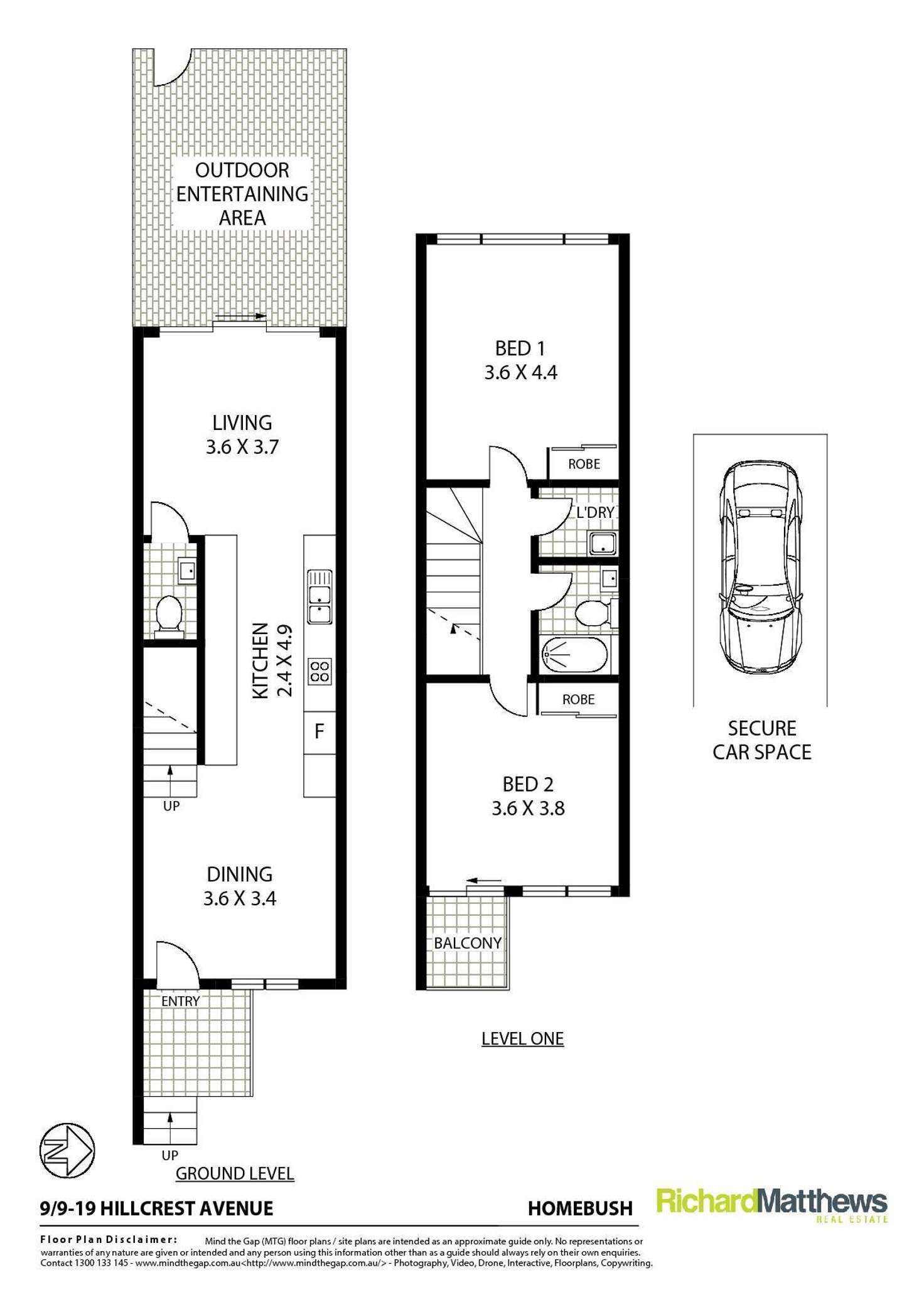 Floorplan of Homely apartment listing, 9/9-19 Hillcrest Avenue, Homebush NSW 2140
