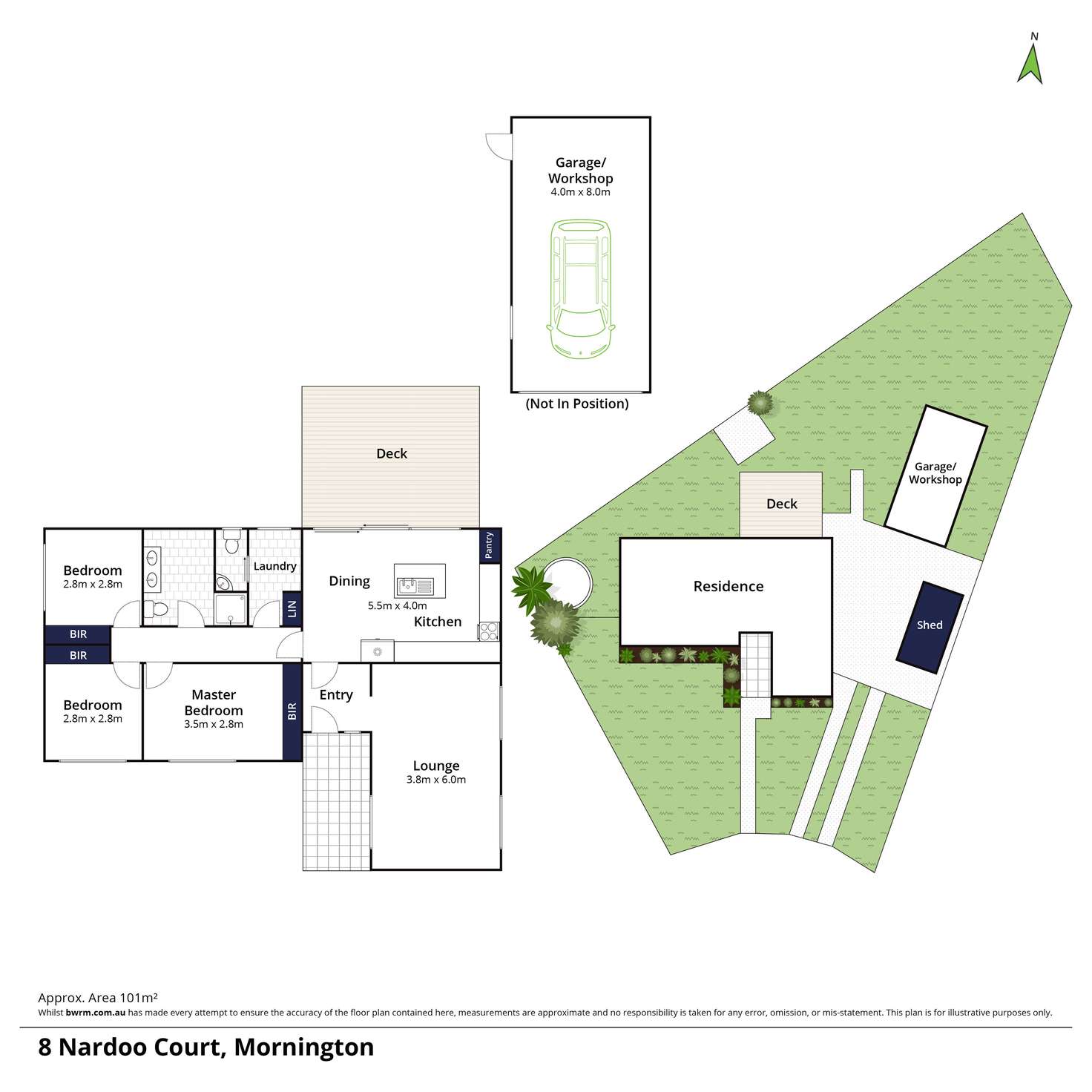 Floorplan of Homely house listing, 8 Nardoo Court, Mornington VIC 3931