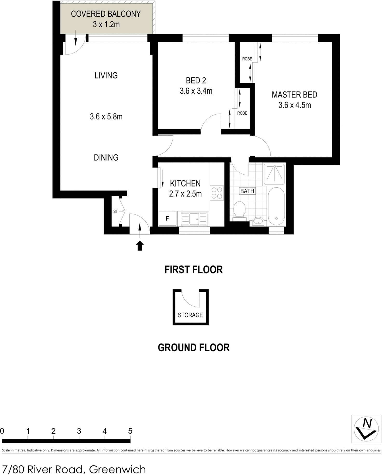 Floorplan of Homely apartment listing, 7/80 River Road, Greenwich NSW 2065