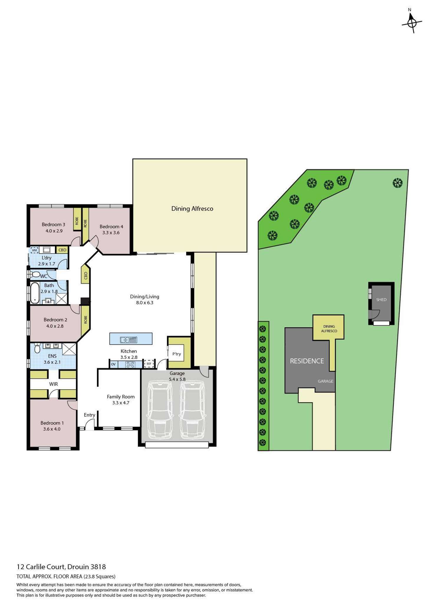 Floorplan of Homely house listing, 12 Carlile Court, Drouin VIC 3818