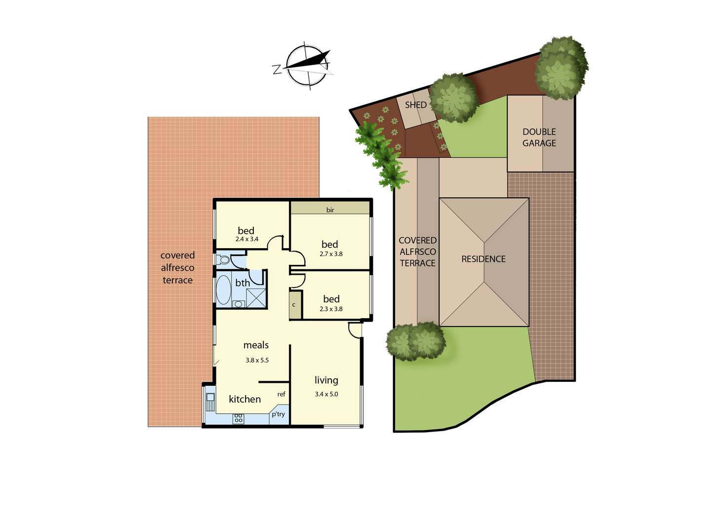 Floorplan of Homely house listing, 25 Terrence Drive, Cranbourne North VIC 3977