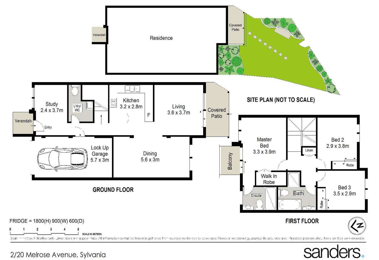 Floorplan of Homely townhouse listing, 2/20 Melrose Avenue, Sylvania NSW 2224