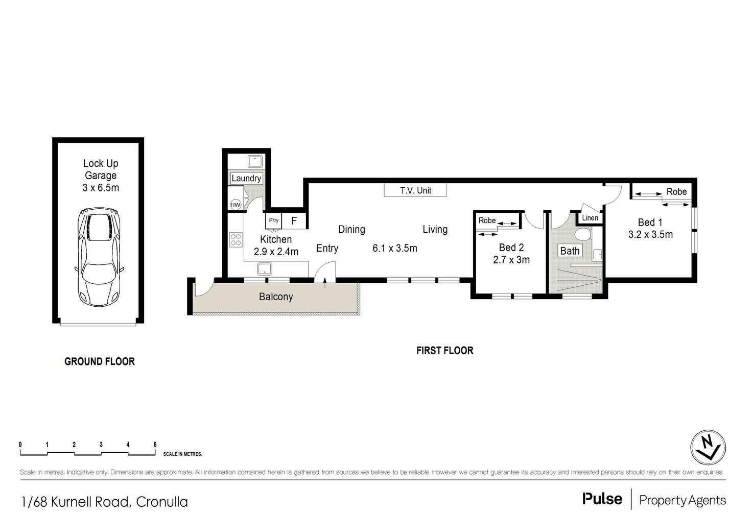 Floorplan of Homely apartment listing, 1/68 Kurnell Road, Cronulla NSW 2230