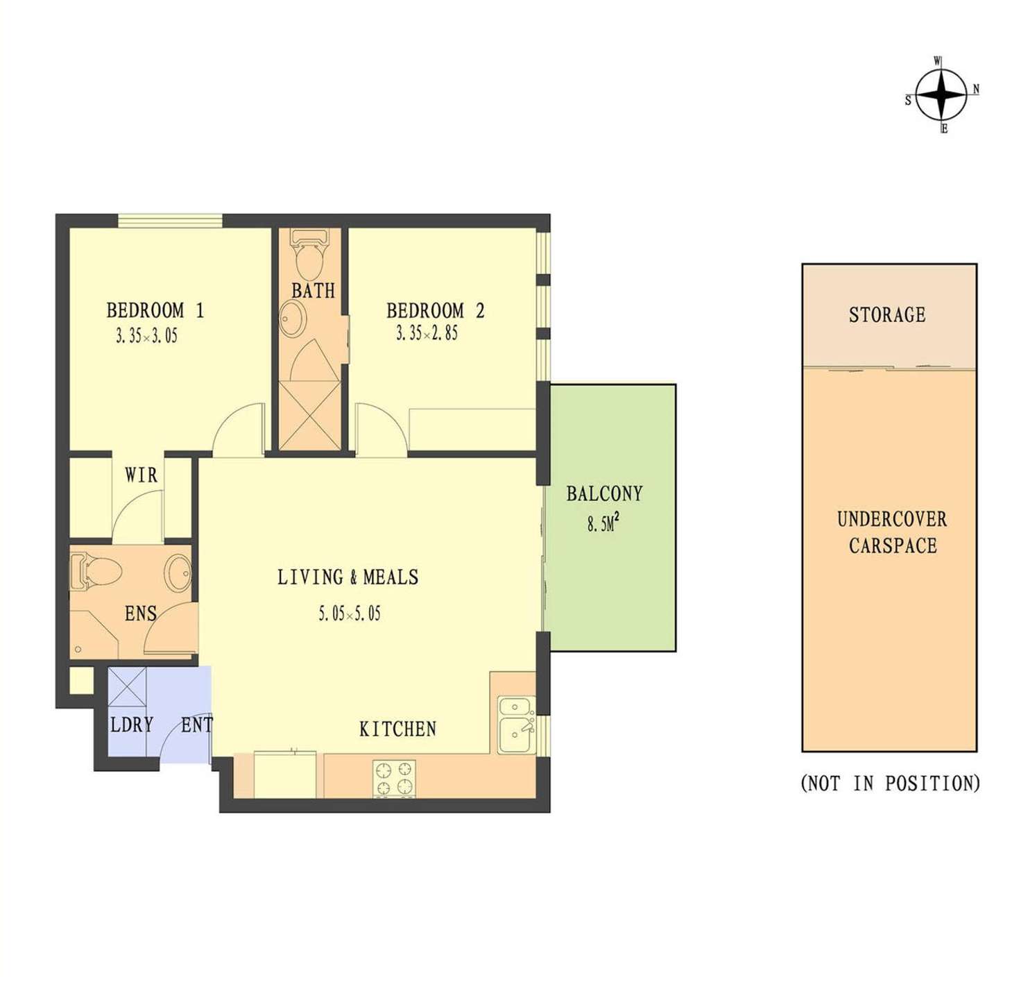 Floorplan of Homely apartment listing, 205/1136 Whitehorse Road, Box Hill VIC 3128