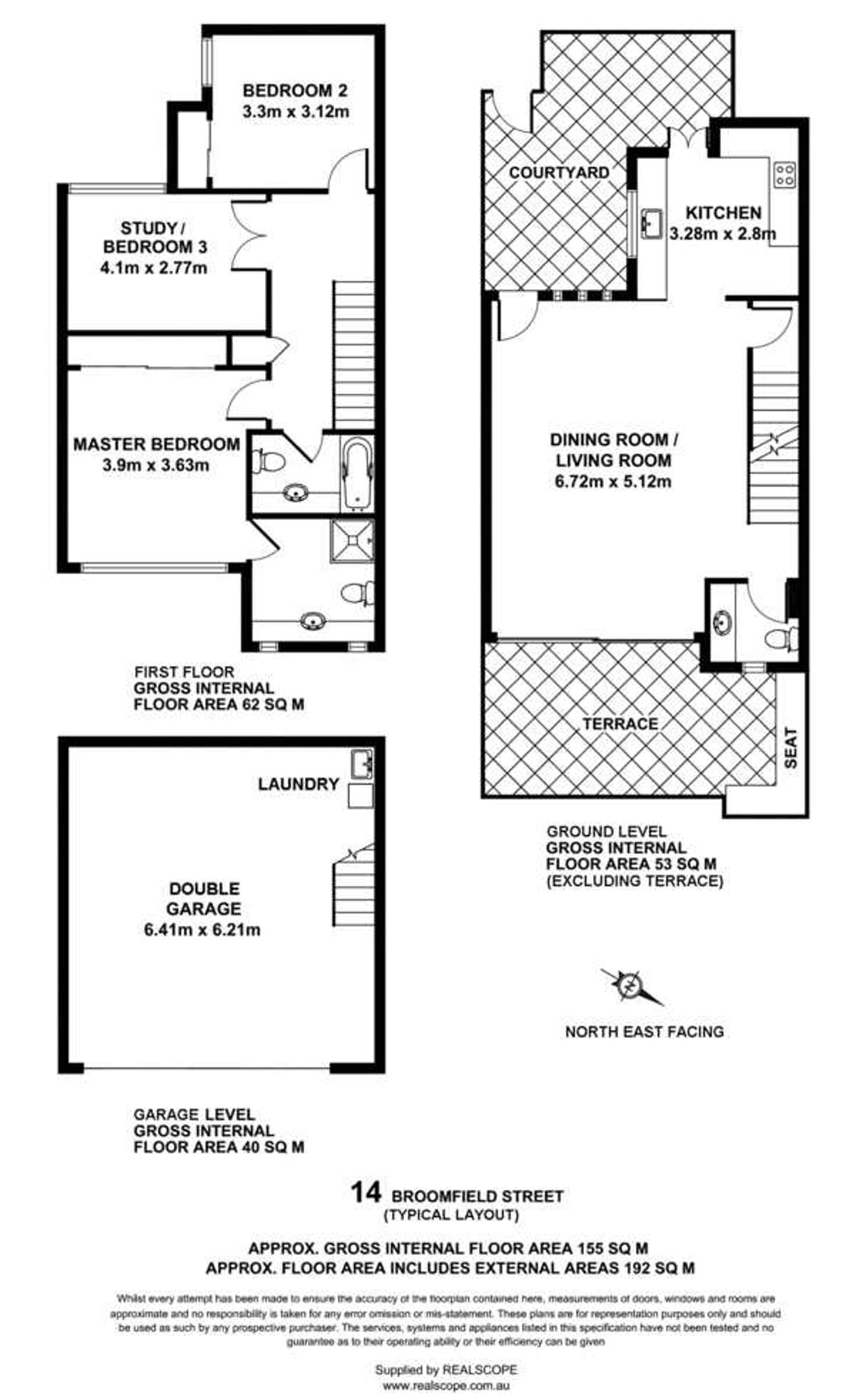 Floorplan of Homely townhouse listing, 3/14 Broomfield Street, Taringa QLD 4068