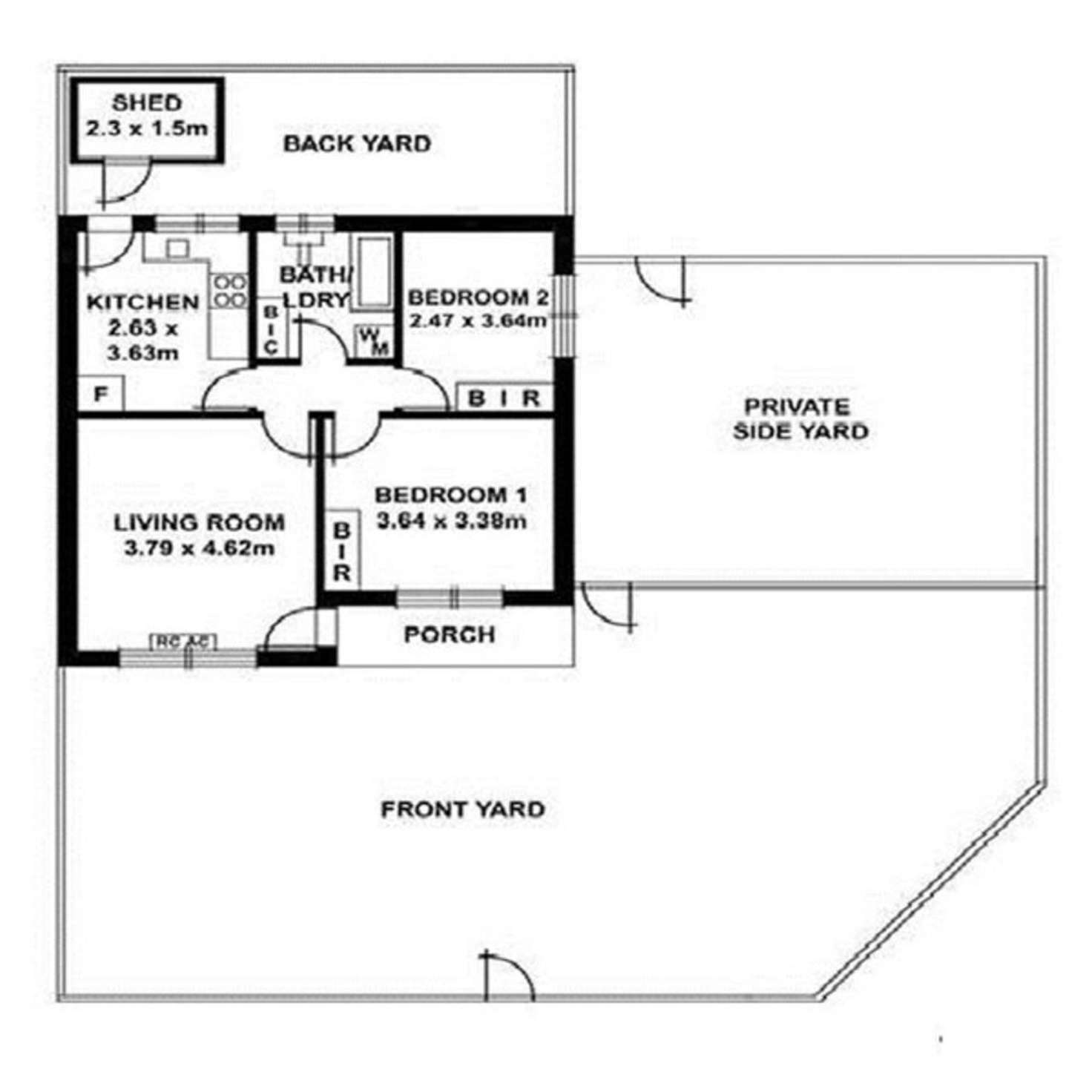 Floorplan of Homely unit listing, 1/37 Curzon Street, Camden Park SA 5038