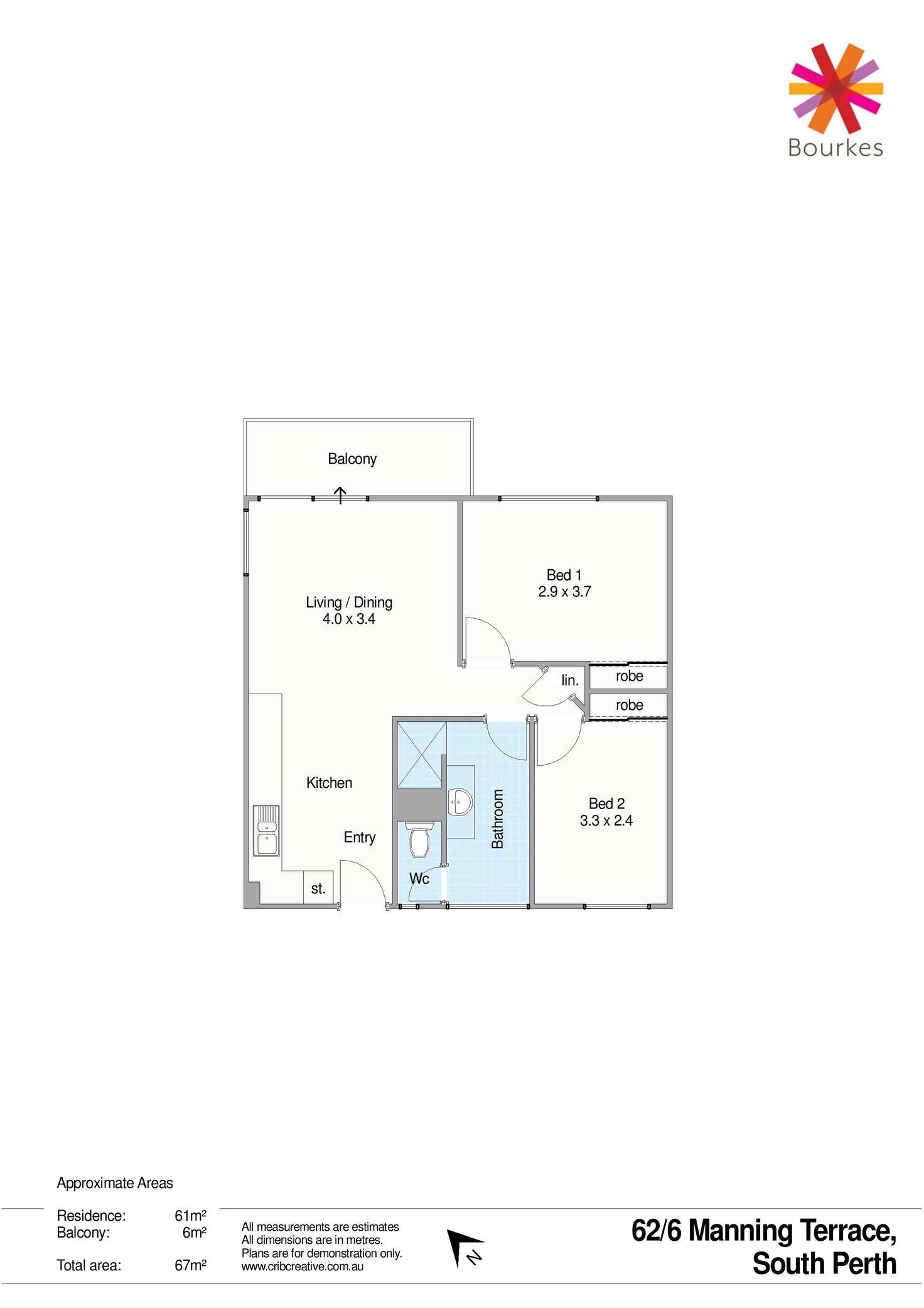 Floorplan of Homely unit listing, 62/6 Manning Terrace, South Perth WA 6151