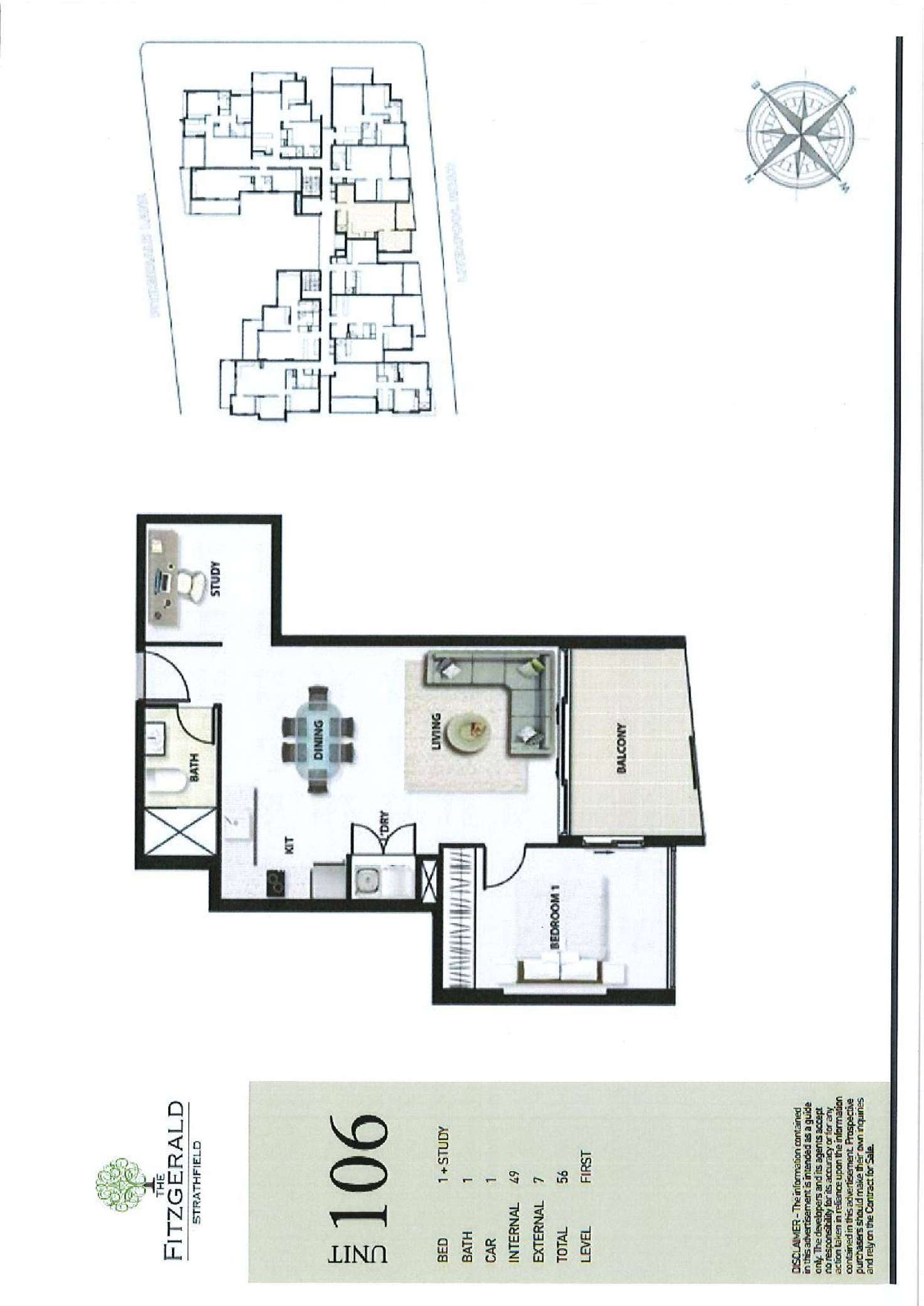 Floorplan of Homely apartment listing, 106/549-557 Liverpool Road, Strathfield NSW 2135
