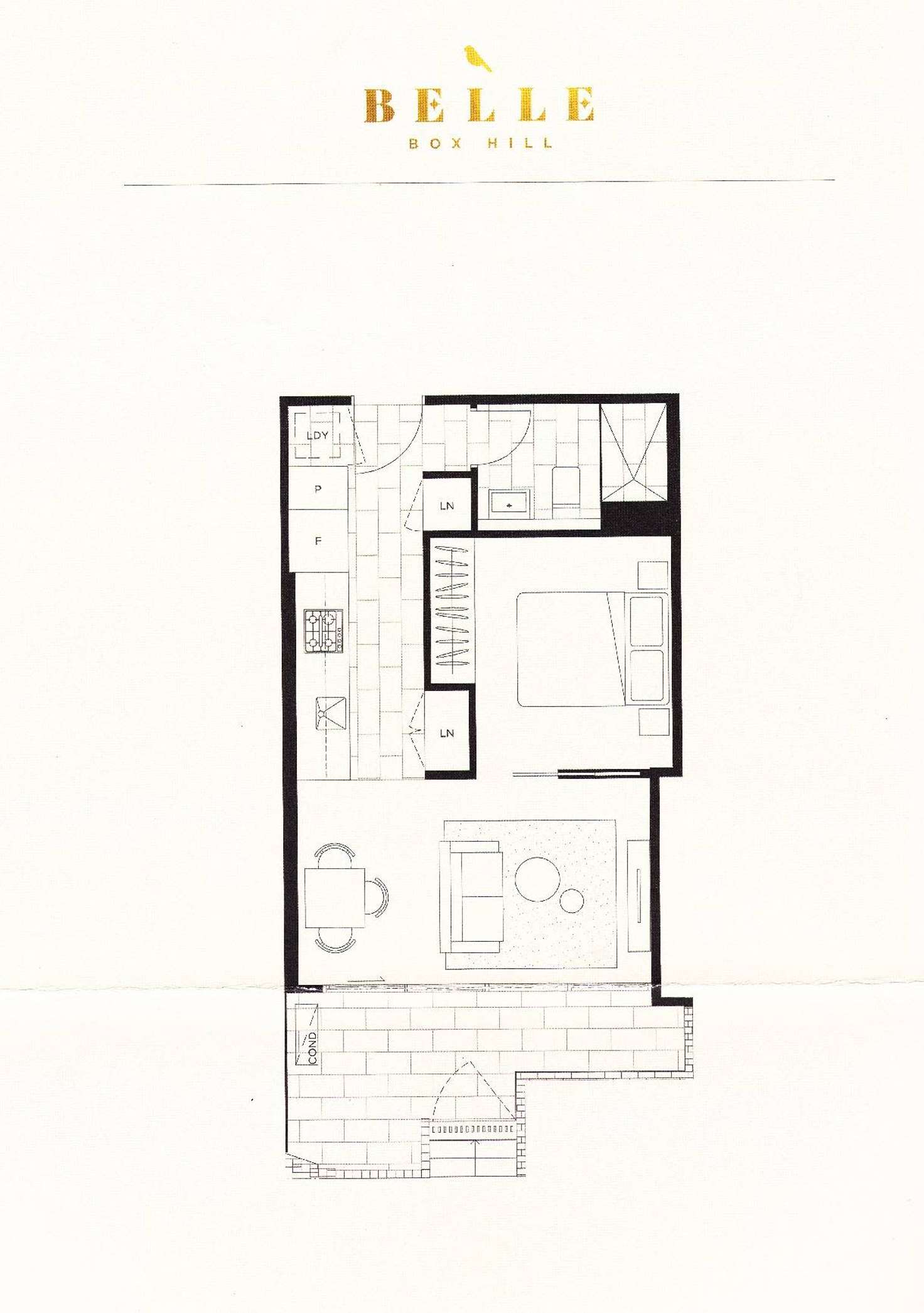 Floorplan of Homely apartment listing, G01/710 Station Street, Box Hill VIC 3128