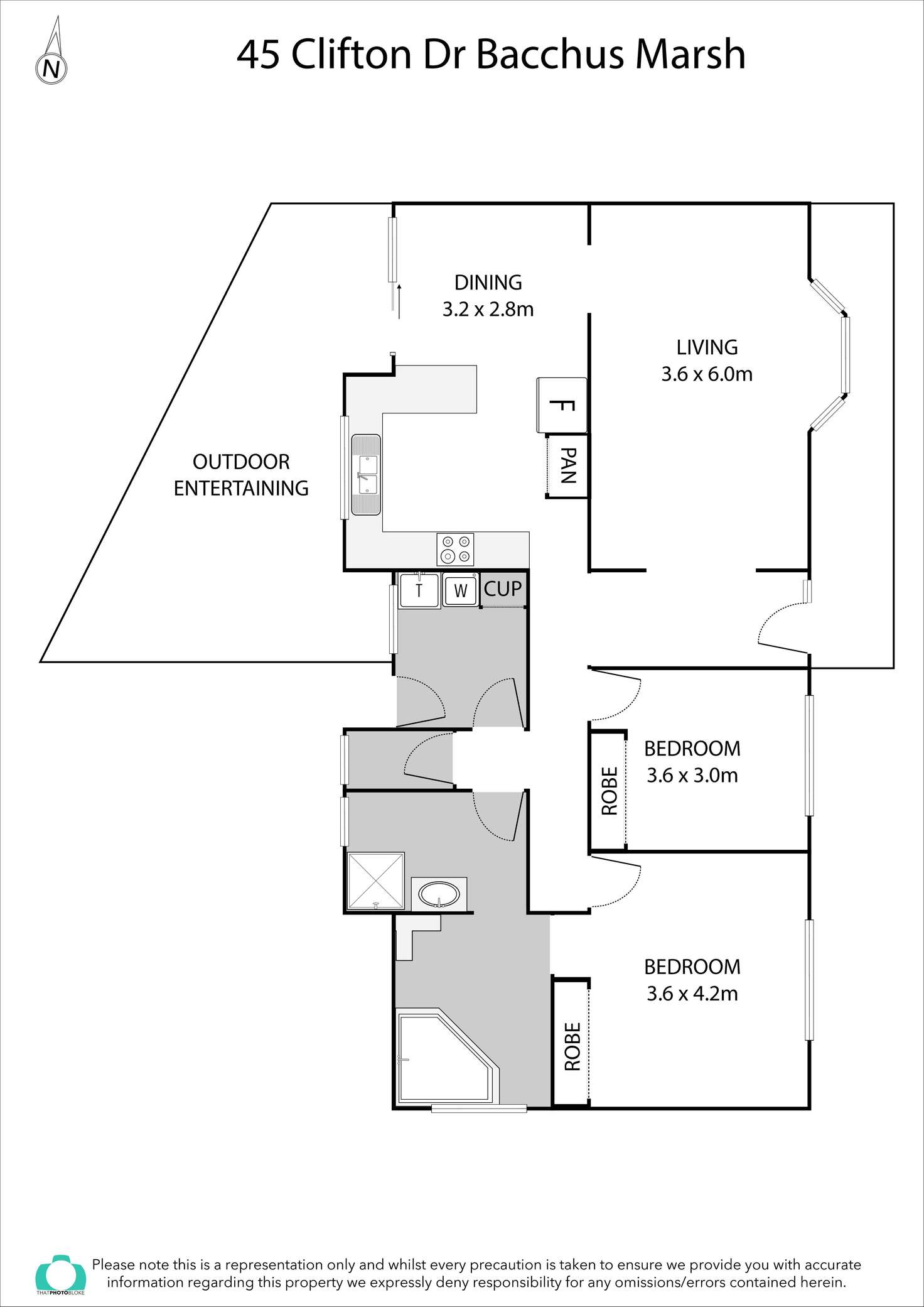 Floorplan of Homely house listing, 45 Clifton Drive, Bacchus Marsh VIC 3340
