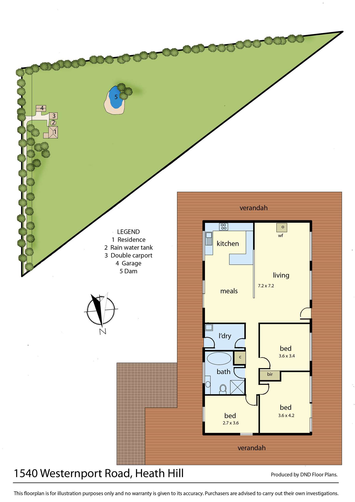 Floorplan of Homely house listing, 1540 Western Port Road, Heath Hill VIC 3981
