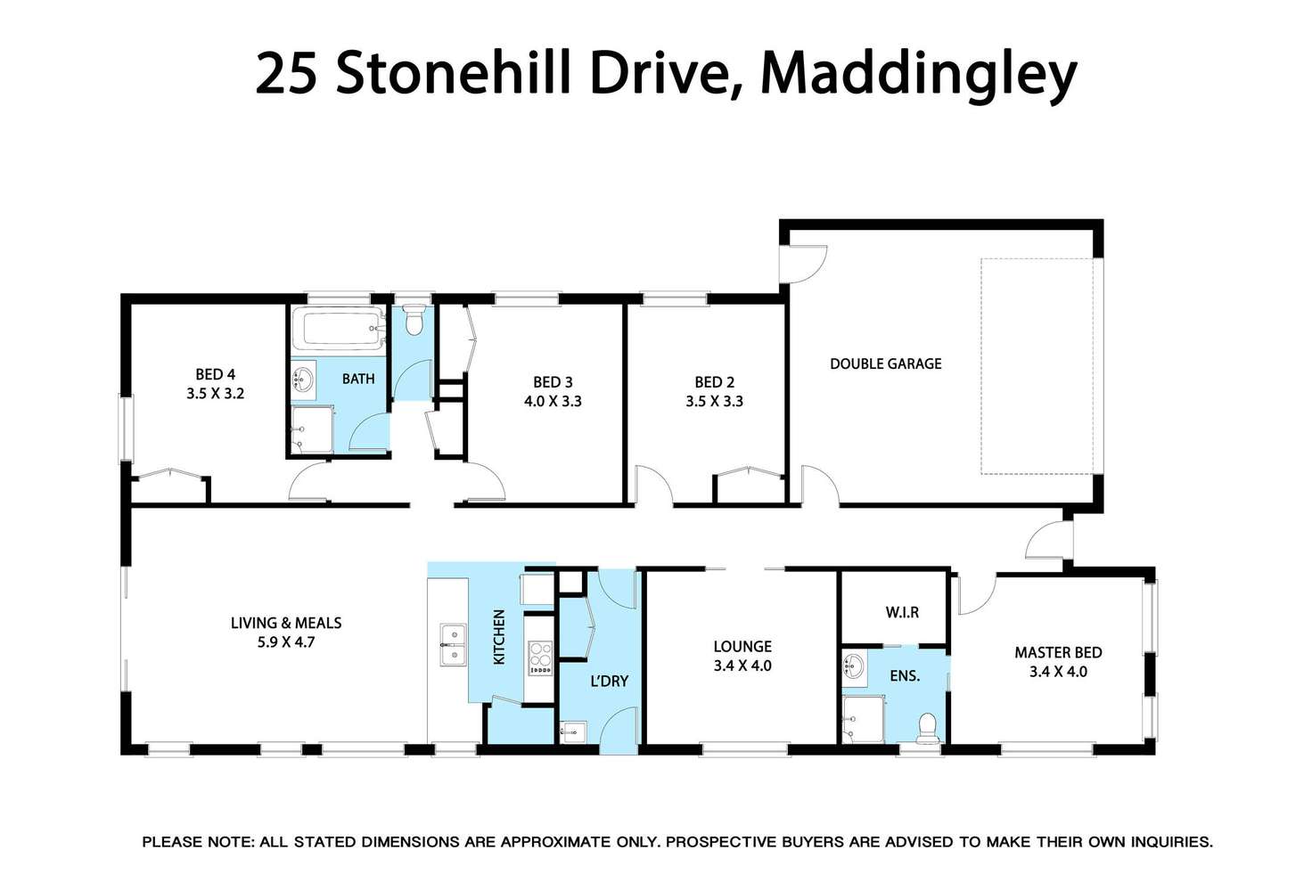 Floorplan of Homely house listing, 25 Stonehill Drive, Bacchus Marsh VIC 3340