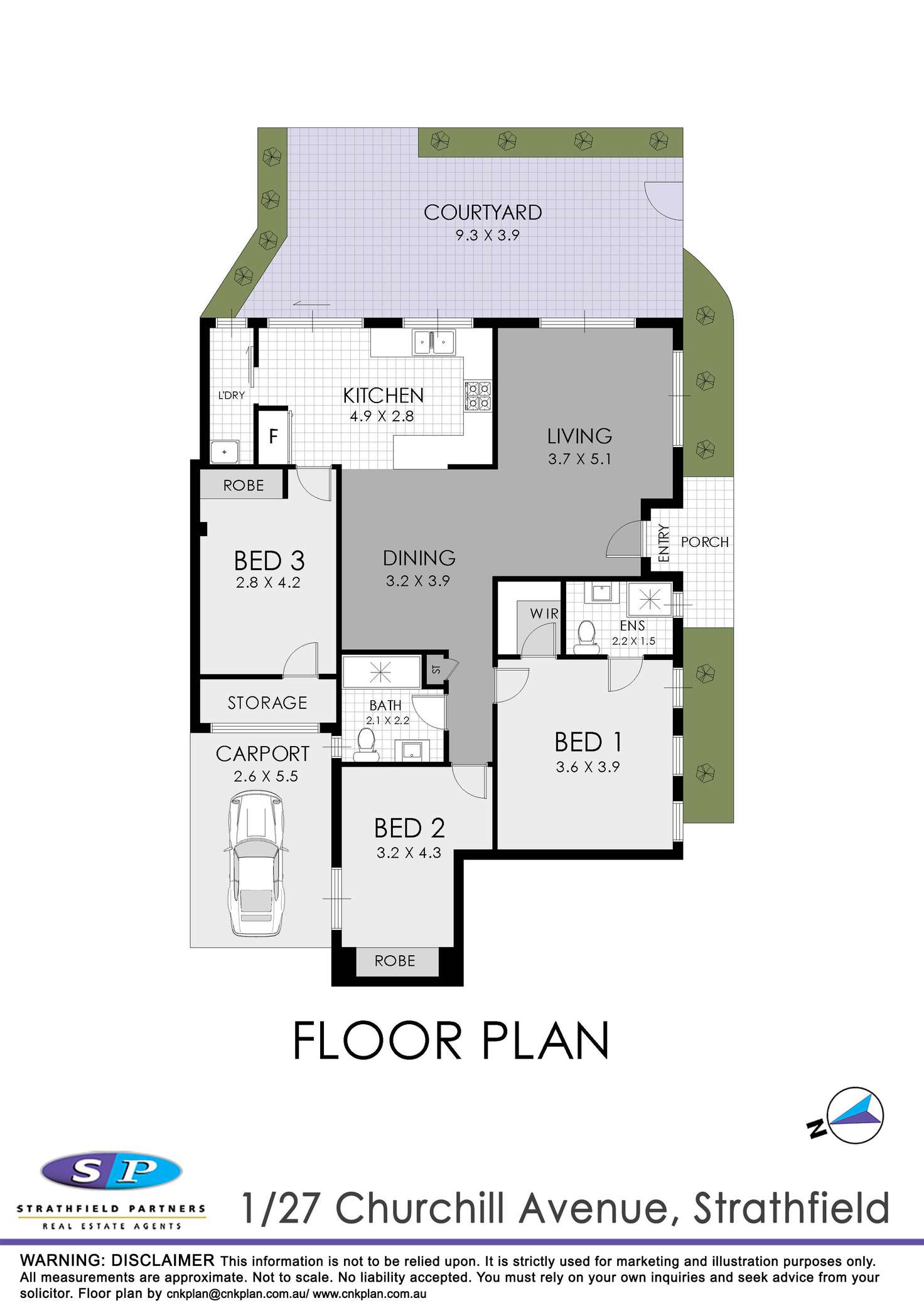 Floorplan of Homely townhouse listing, 1/27 Churchill Avenue, Strathfield NSW 2135