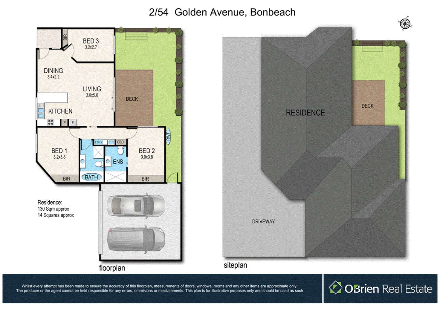 Floorplan of Homely unit listing, 2/54 Golden Avenue, Bonbeach VIC 3196