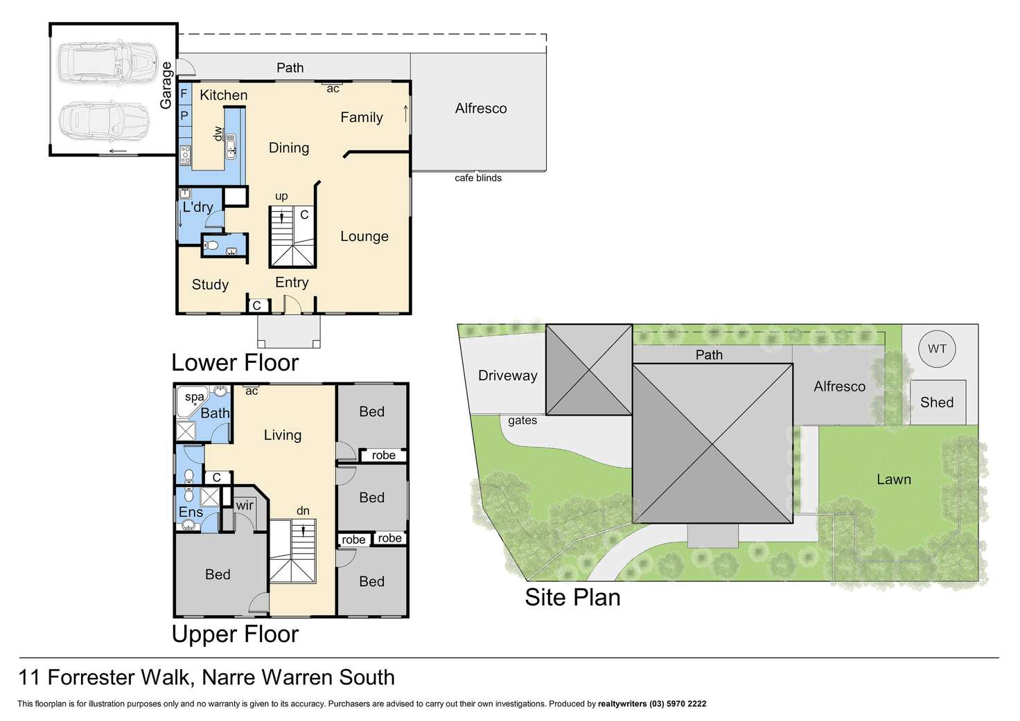 Floorplan of Homely house listing, 11 Forrester Walk, Narre Warren South VIC 3805