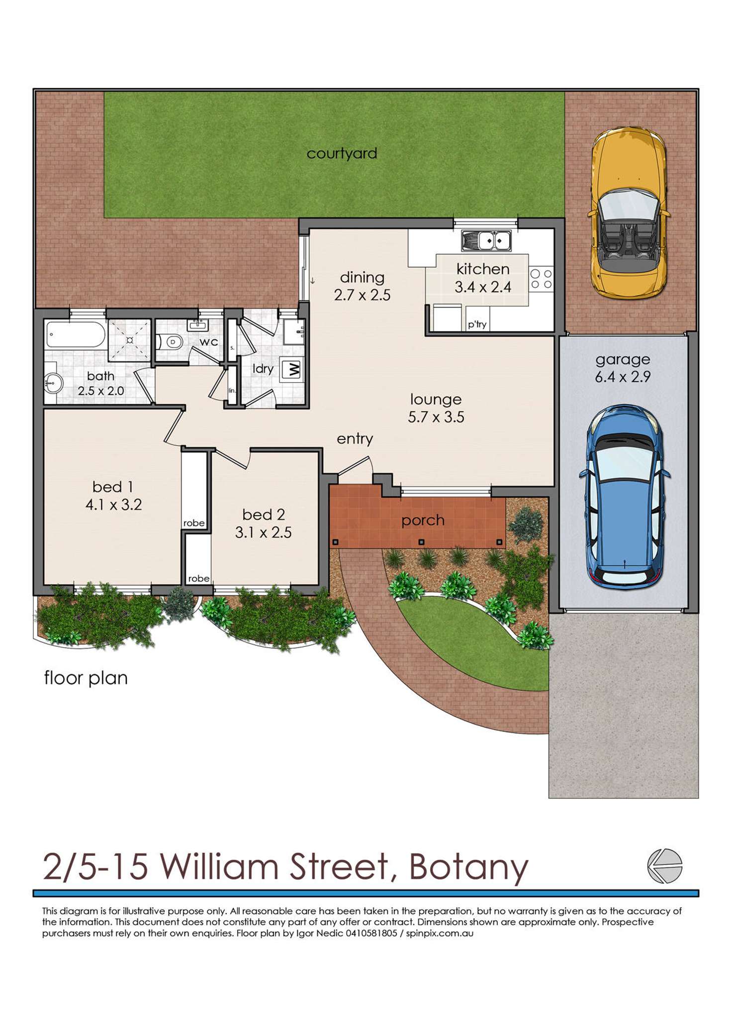 Floorplan of Homely house listing, 2J/5-15 William Street, Botany NSW 2019