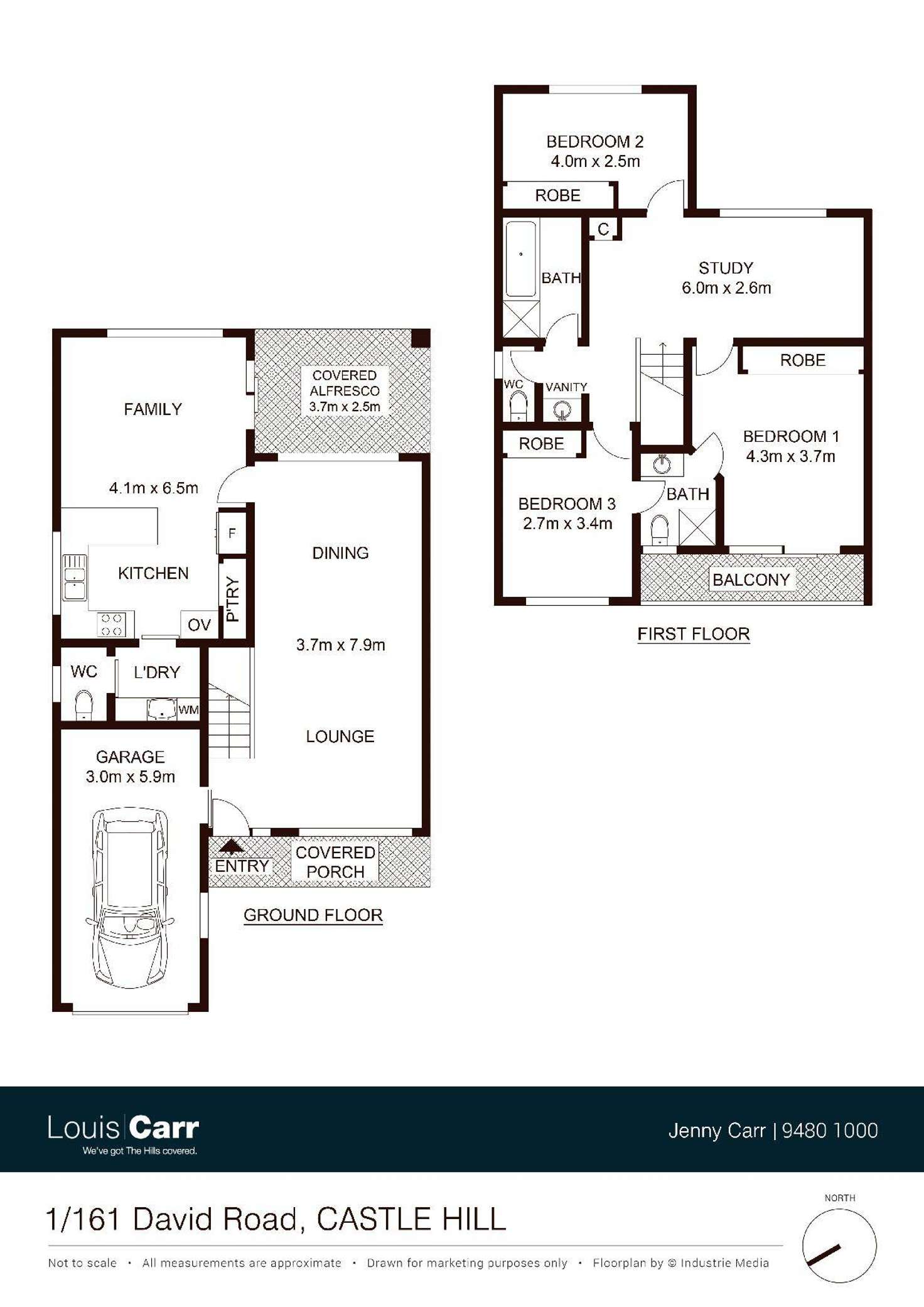 Floorplan of Homely house listing, 1/161 David Road, Castle Hill NSW 2154