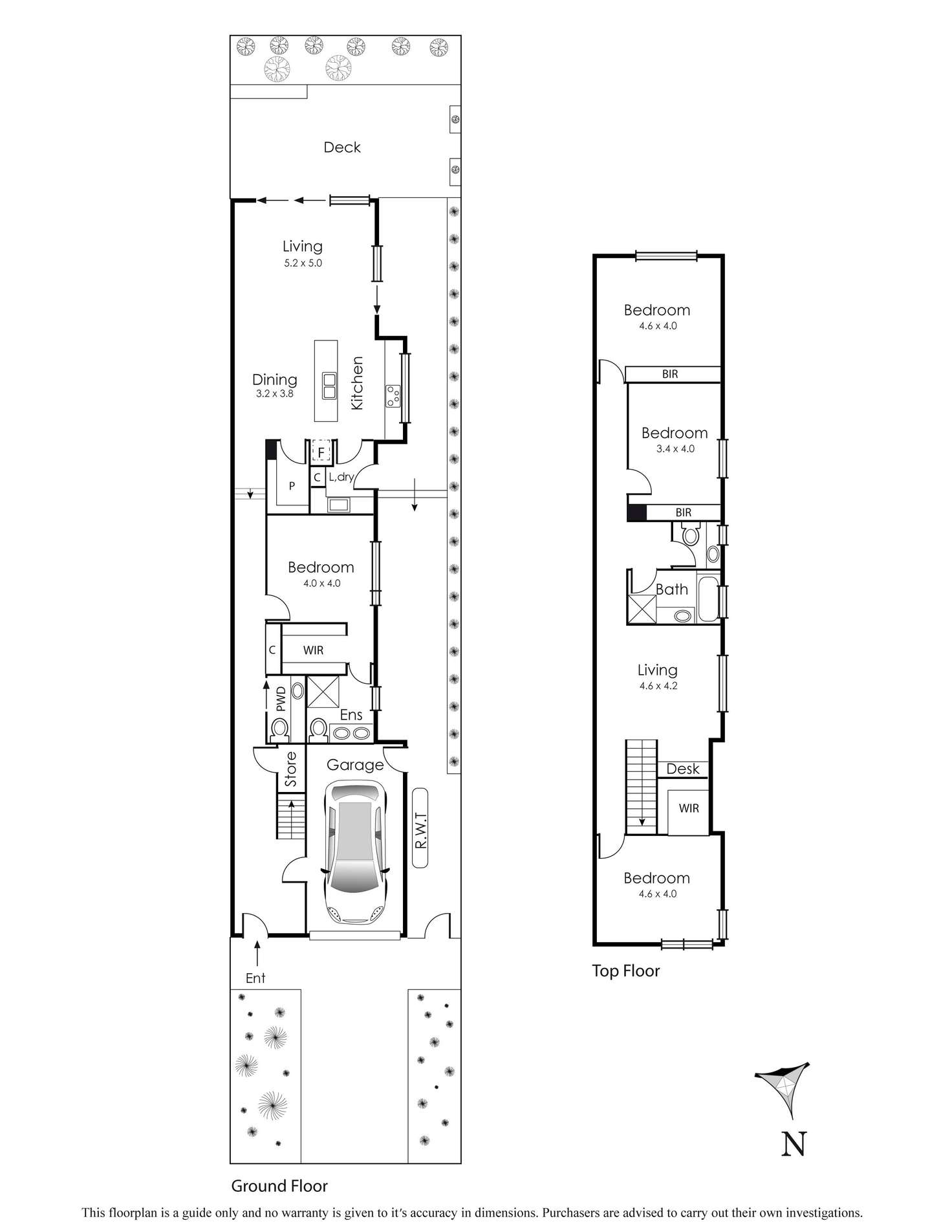 Floorplan of Homely townhouse listing, 60A Ardoyne Street, Black Rock VIC 3193