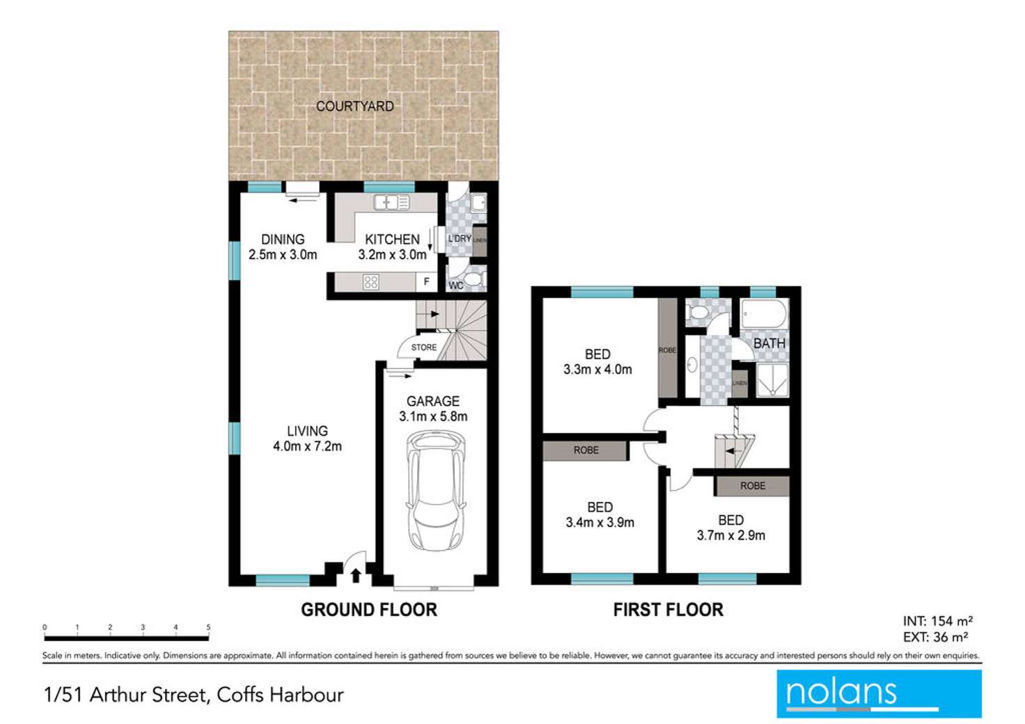 Floorplan of Homely apartment listing, 1/51 Arthur Street, Coffs Harbour NSW 2450