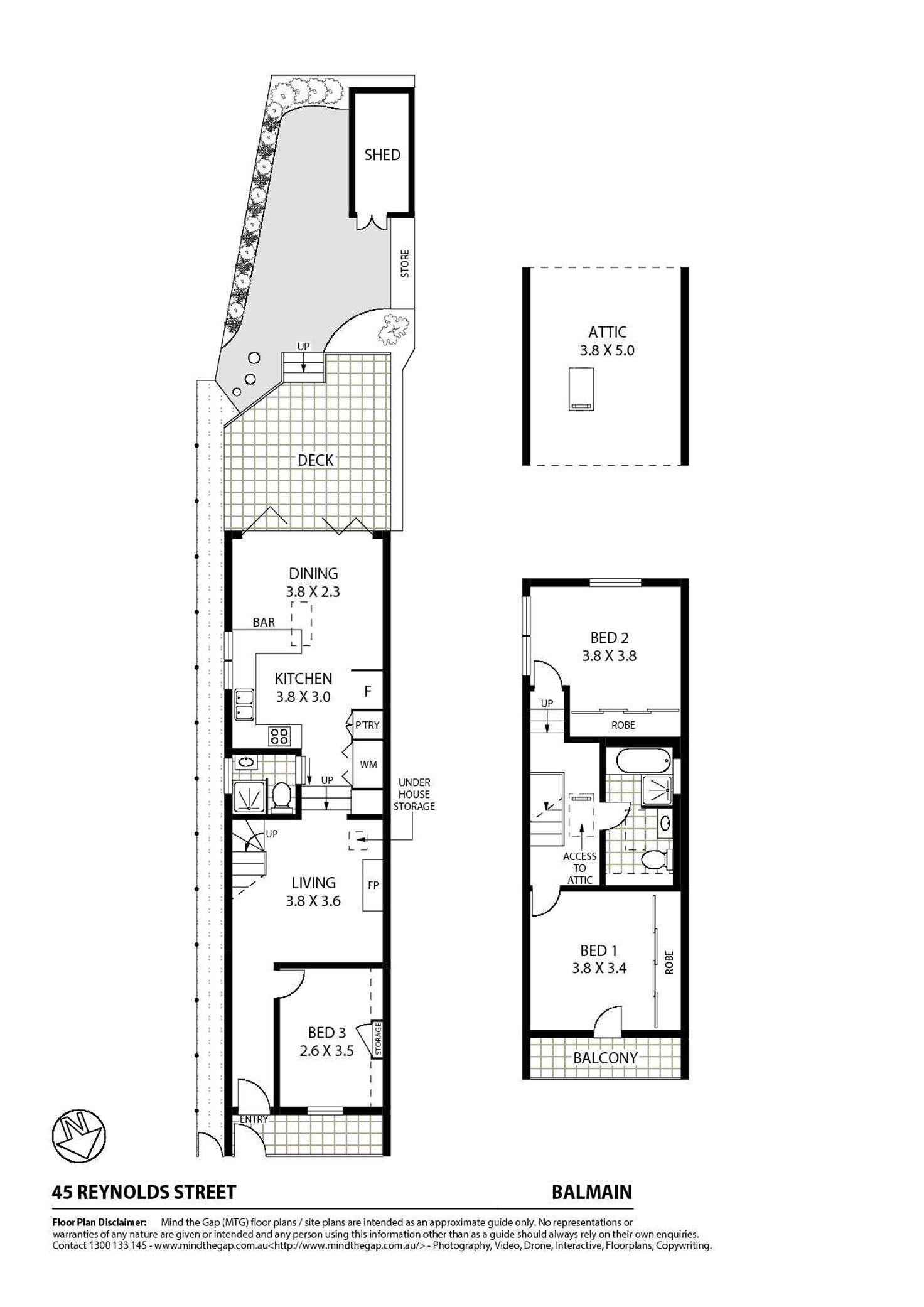 Floorplan of Homely house listing, 45 Reynolds Street, Balmain NSW 2041