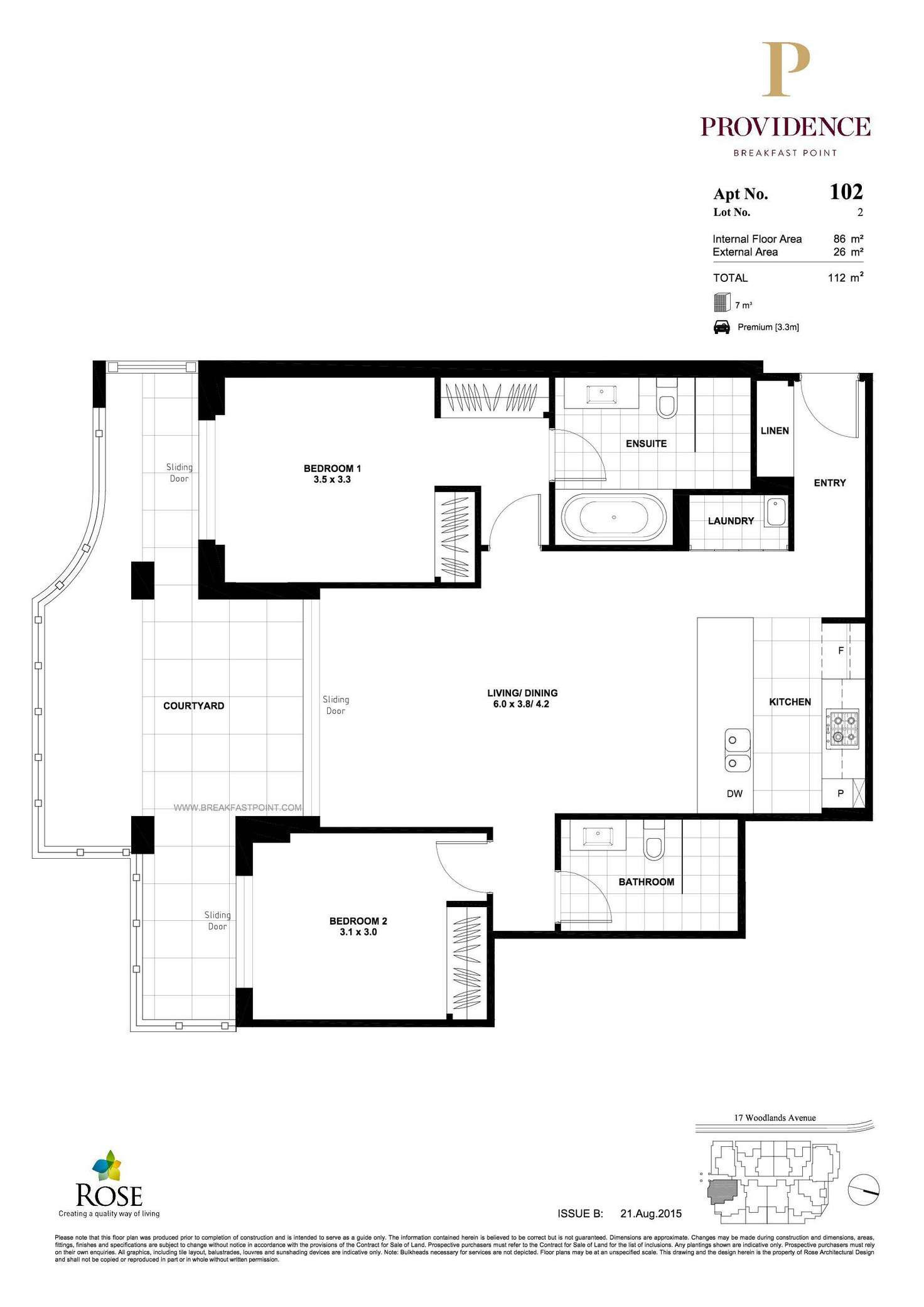 Floorplan of Homely apartment listing, 102/17 Woodlands Avenue, Breakfast Point NSW 2137
