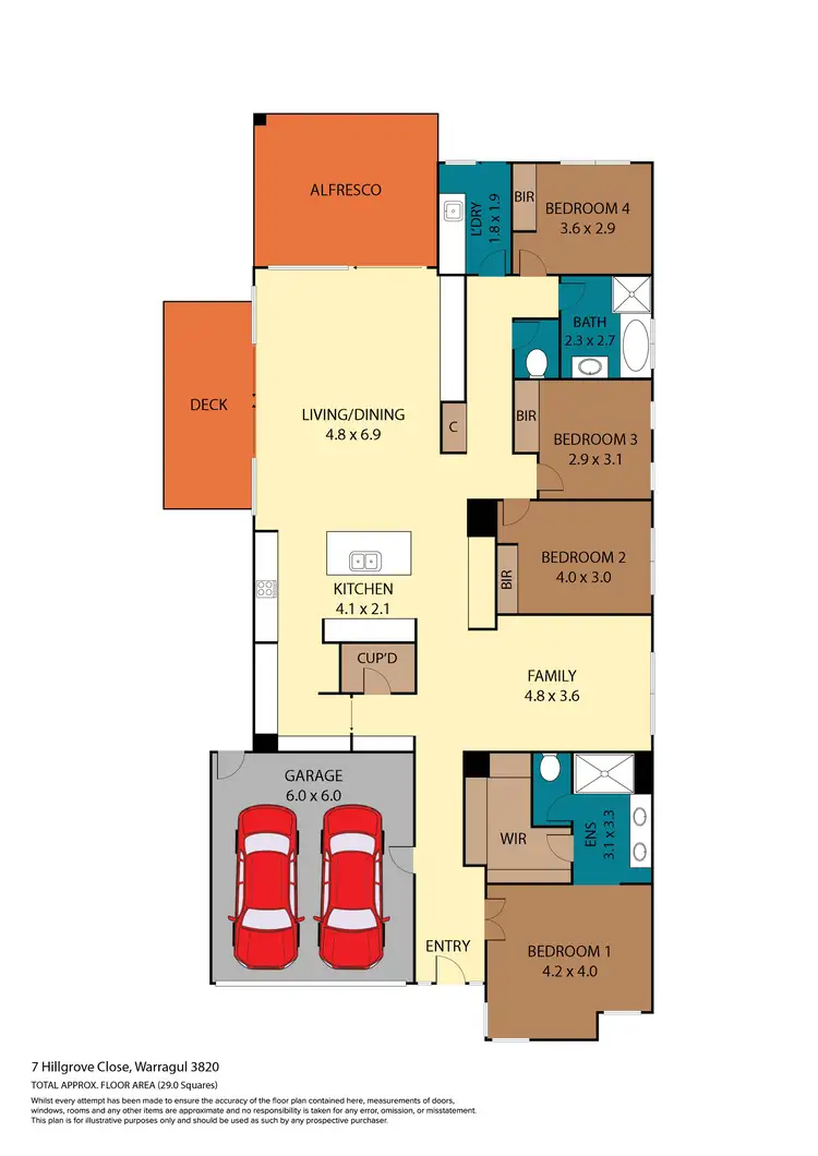 Floorplan of Homely house listing, 7 Hillgrove Close, Warragul VIC 3820