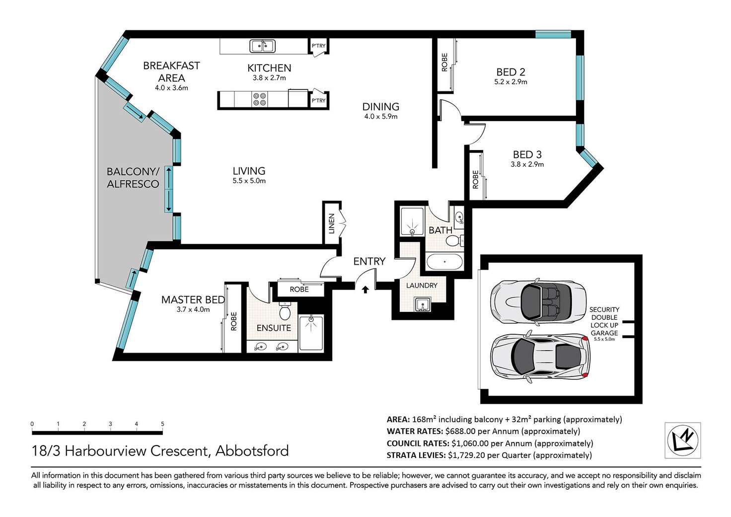 Floorplan of Homely apartment listing, 18/3 Harbourview Crescent, Abbotsford NSW 2046