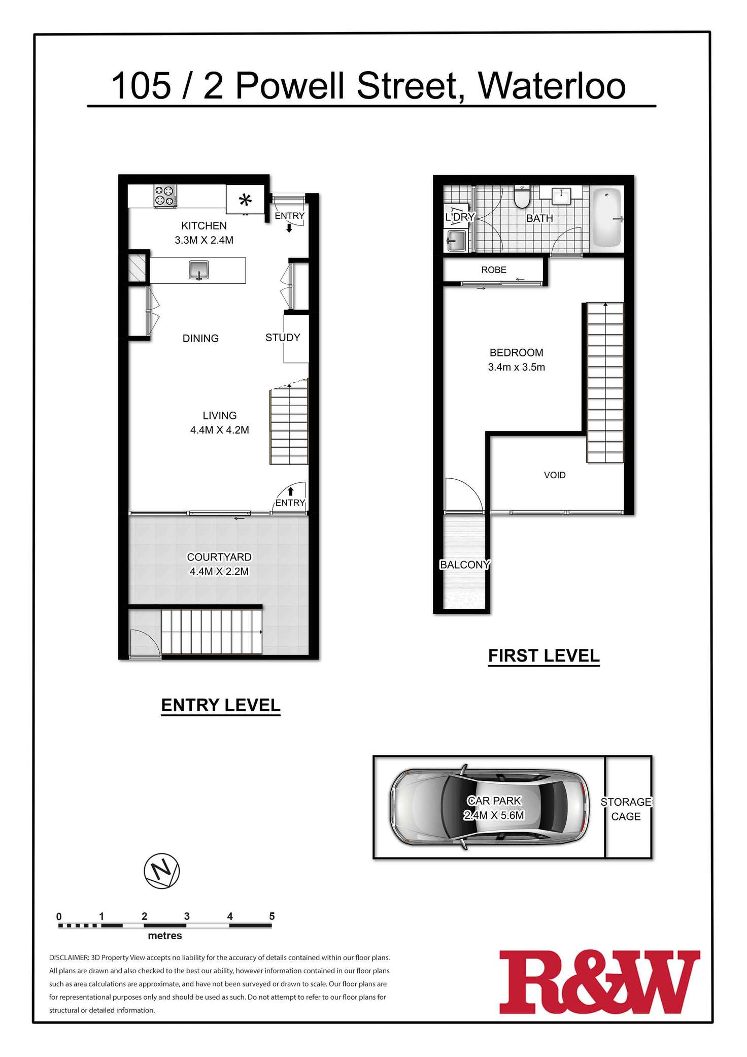 Floorplan of Homely apartment listing, 105/2-4 Powell Street, Waterloo NSW 2017