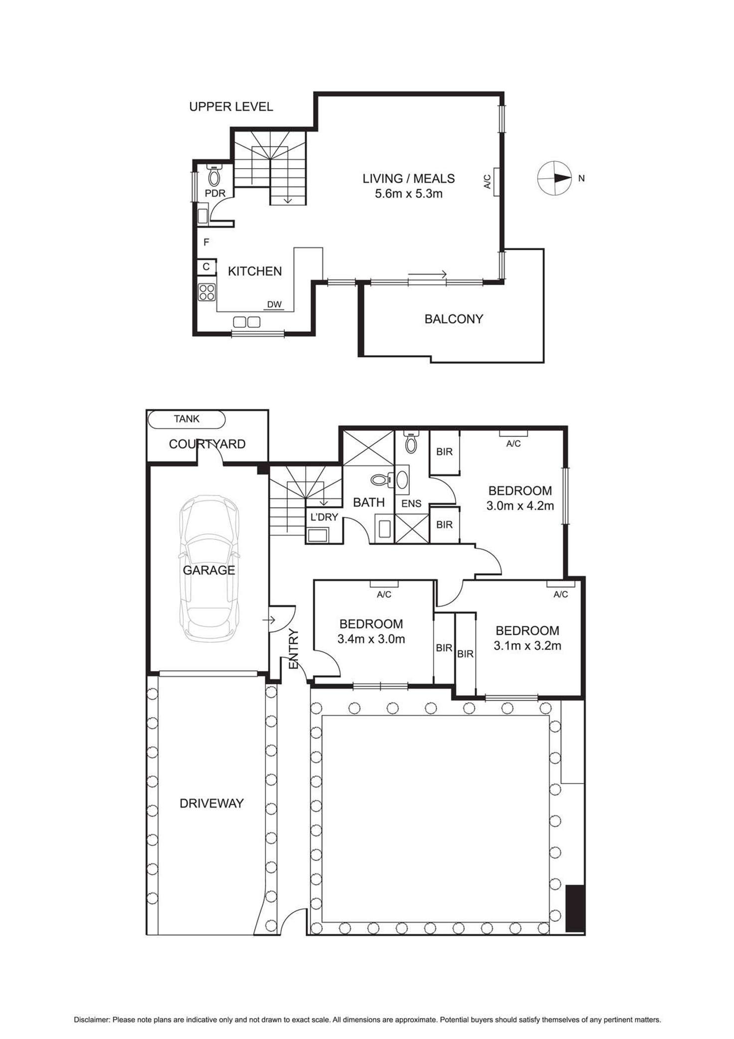 Floorplan of Homely townhouse listing, 1/2 Cooper Street, Brunswick West VIC 3055