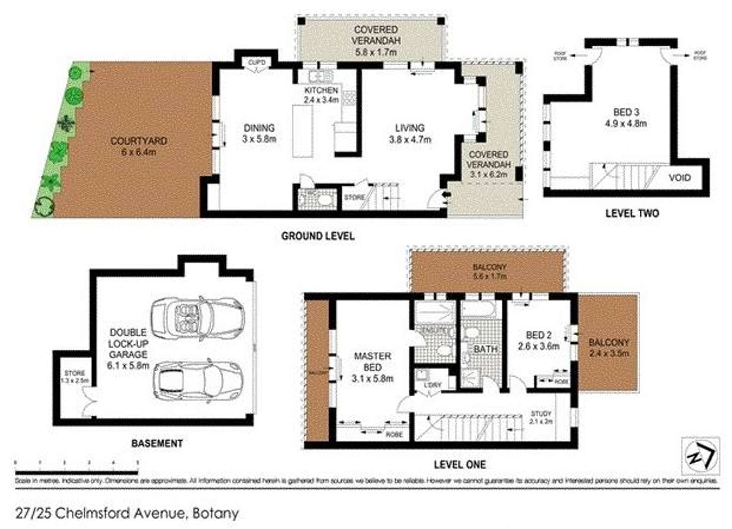 Floorplan of Homely townhouse listing, 27/25 Chelmsford Avenue, Botany NSW 2019