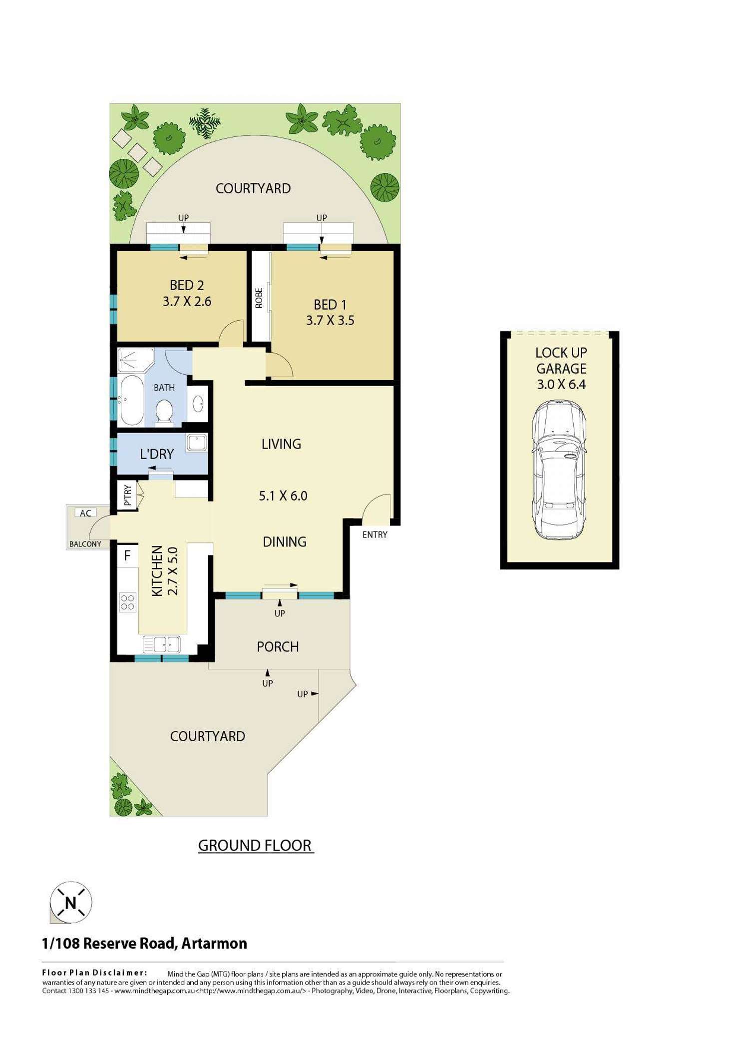 Floorplan of Homely apartment listing, 1/108 Reserve Road, Artarmon NSW 2064