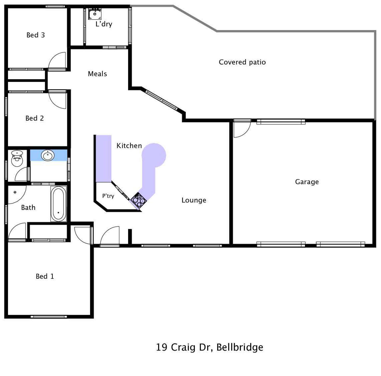 Floorplan of Homely house listing, 19 Craig Drive, Bellbridge VIC 3691