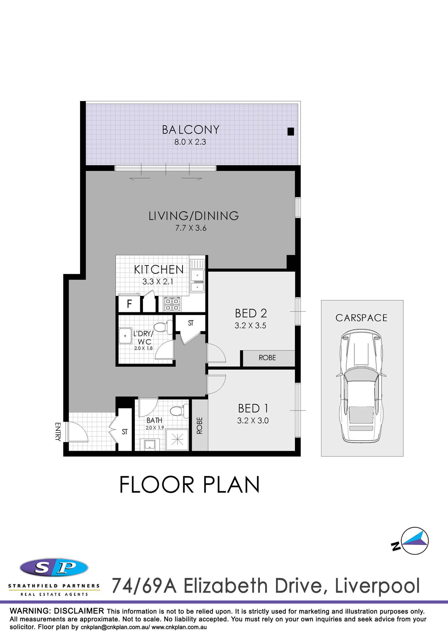 Floorplan of Homely apartment listing, 74/69A Elizabeth Drive, Liverpool NSW 2170