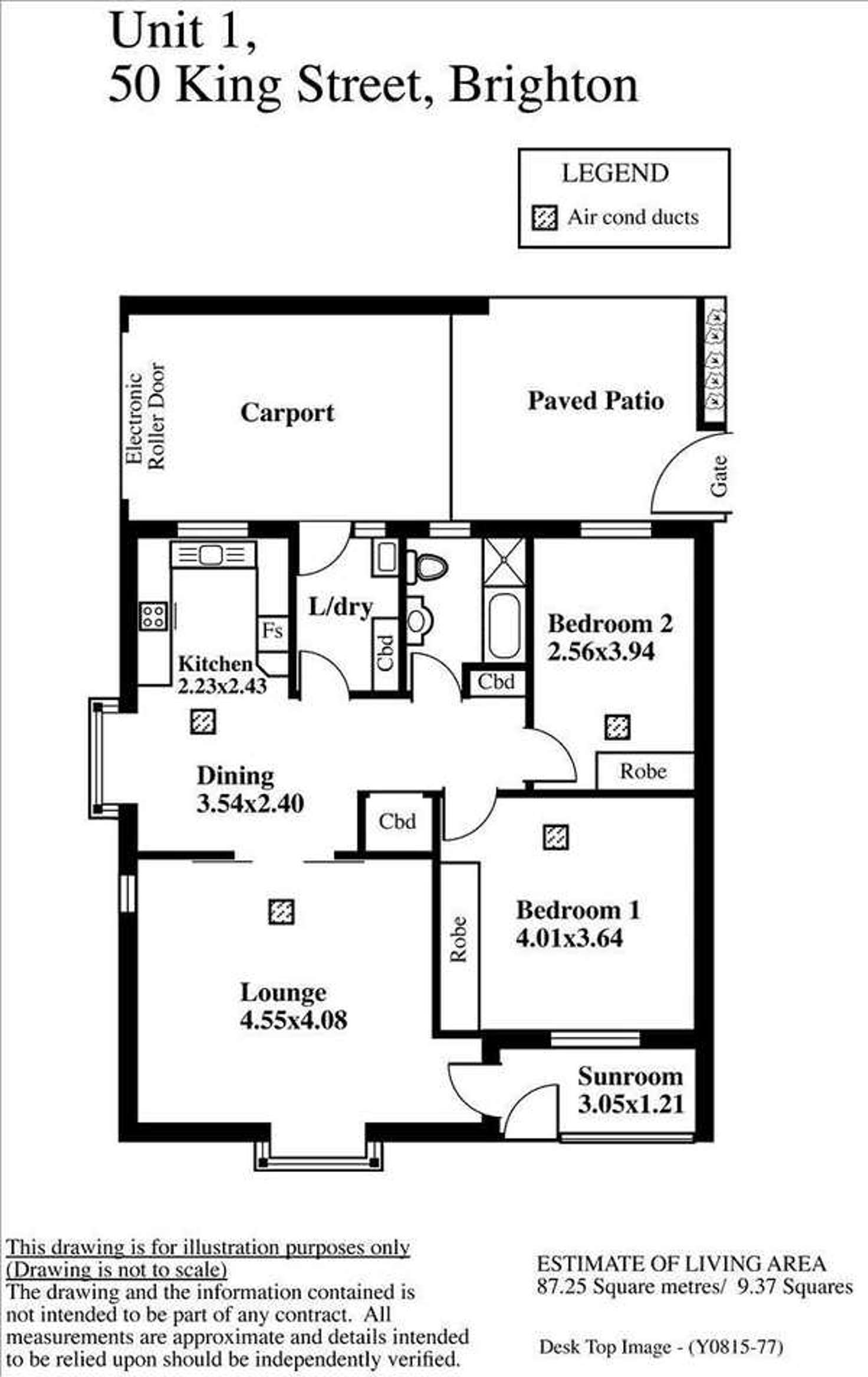 Floorplan of Homely unit listing, 1/50 King Street, Brighton SA 5048