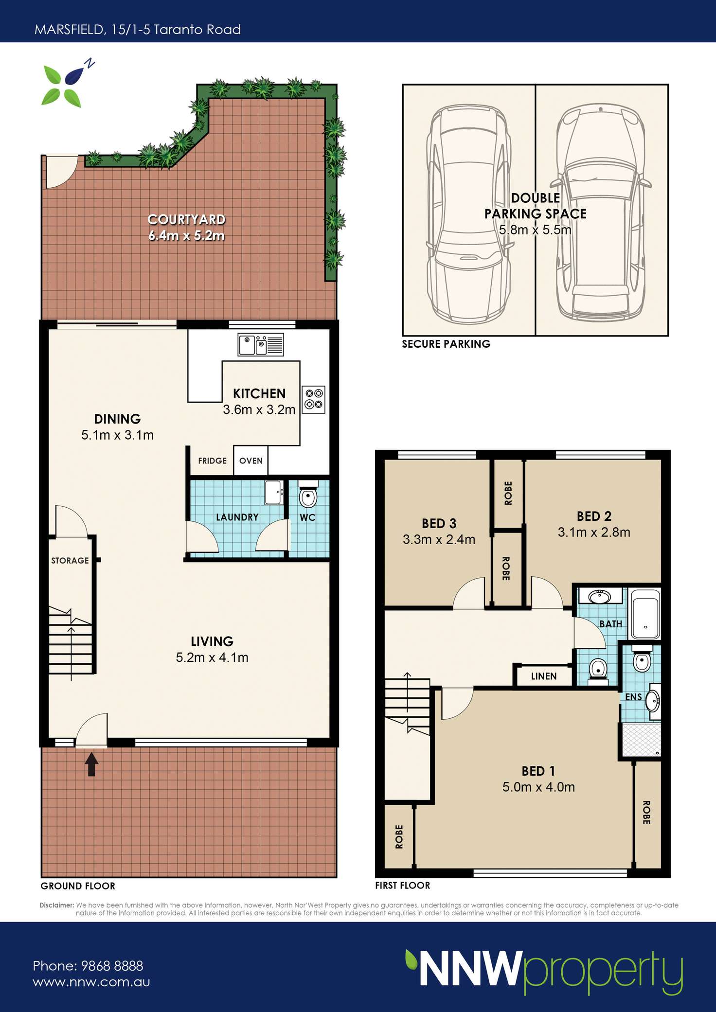 Floorplan of Homely townhouse listing, 15/1-5 Taranto Road, Marsfield NSW 2122
