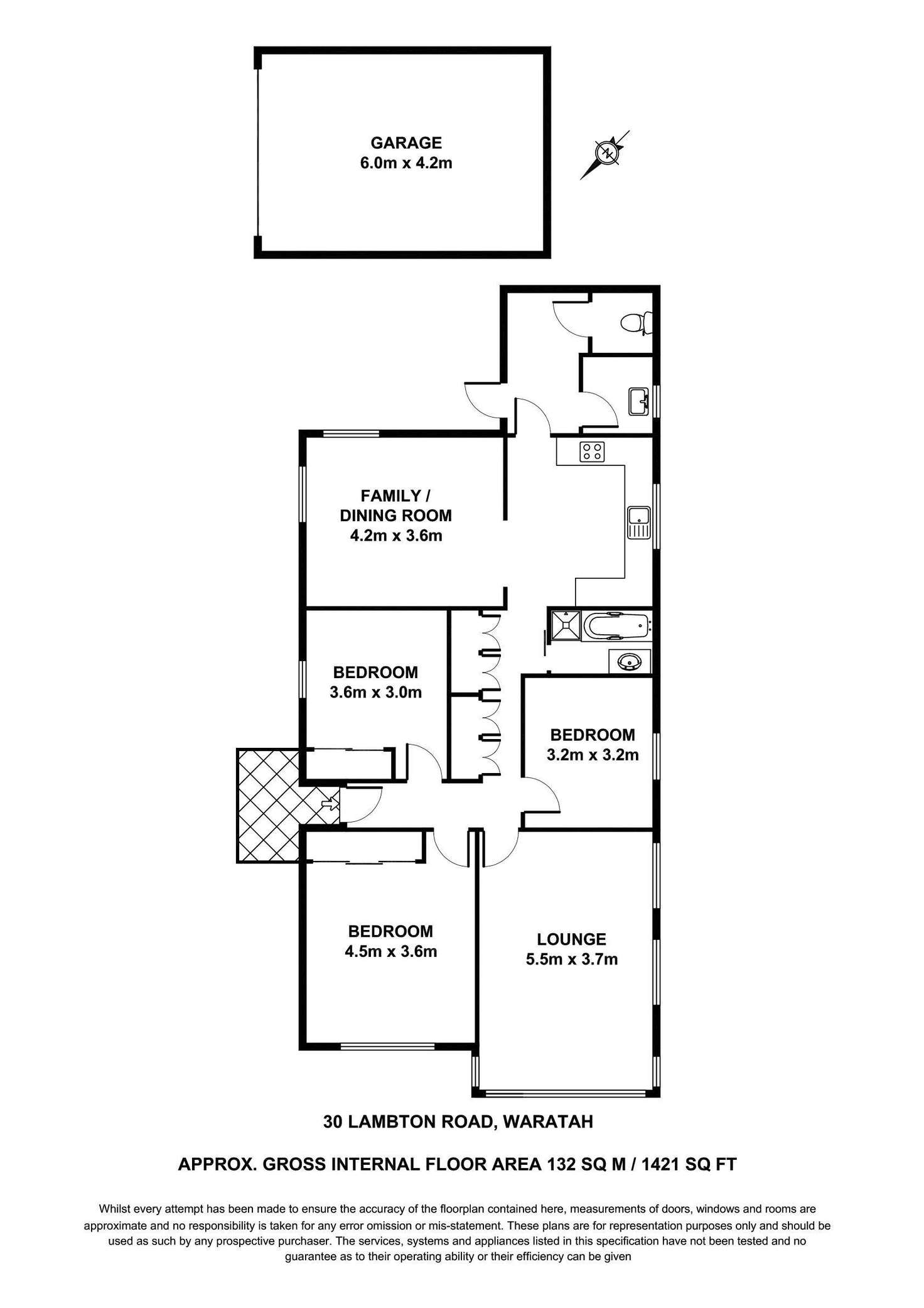 Floorplan of Homely house listing, 30 Lambton Road, Waratah NSW 2298