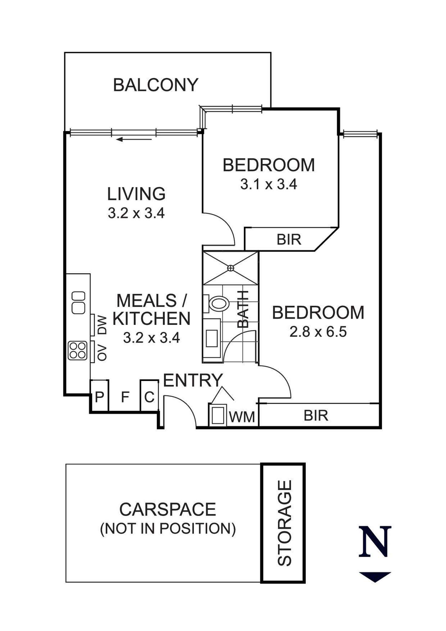 Floorplan of Homely apartment listing, 103/1 Pettys Lane, Doncaster VIC 3108