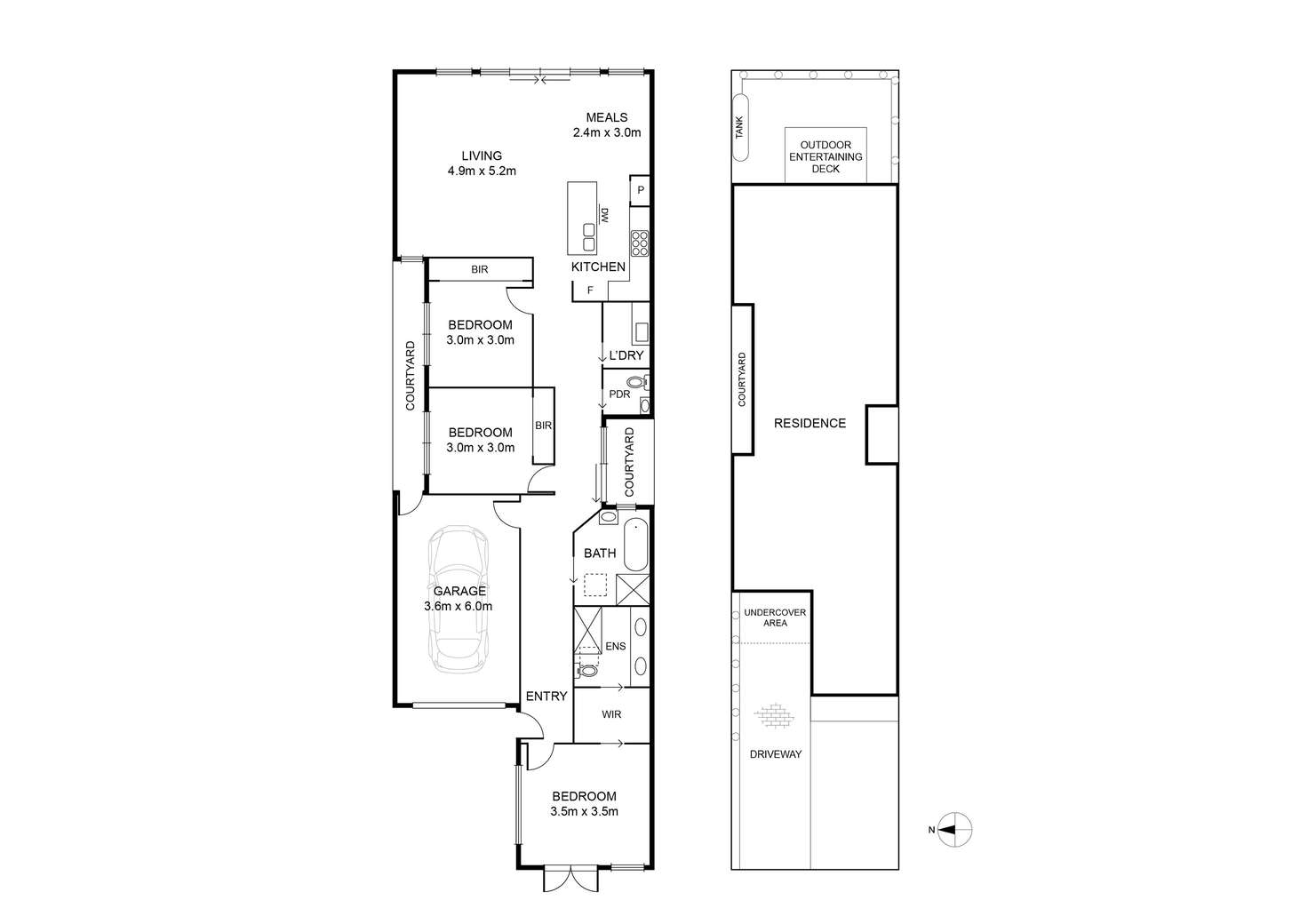 Floorplan of Homely townhouse listing, 1/18 Fourth Avenue, Altona North VIC 3025