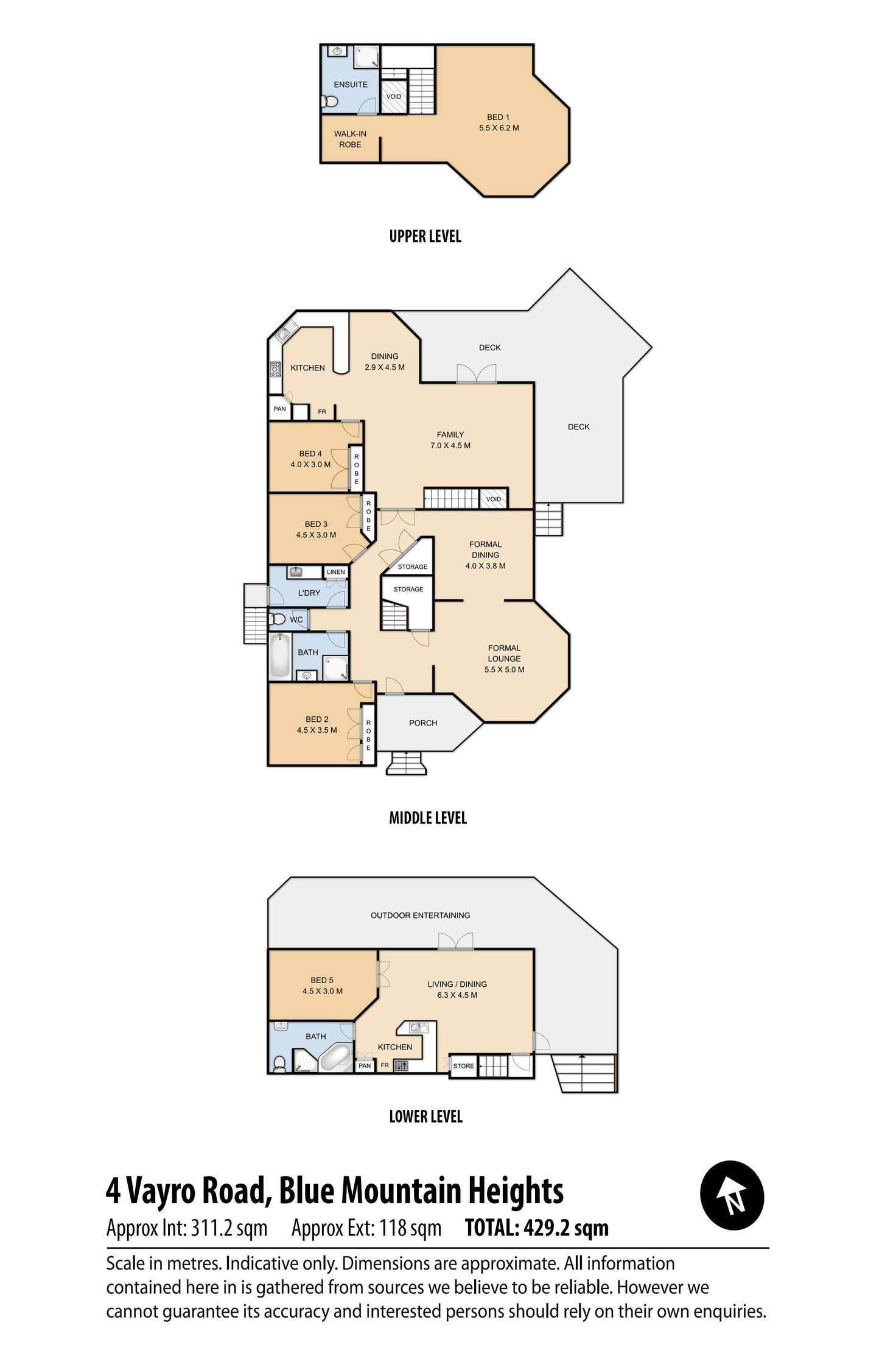 Floorplan of Homely house listing, 4 Vayro Road, Blue Mountain Heights QLD 4350