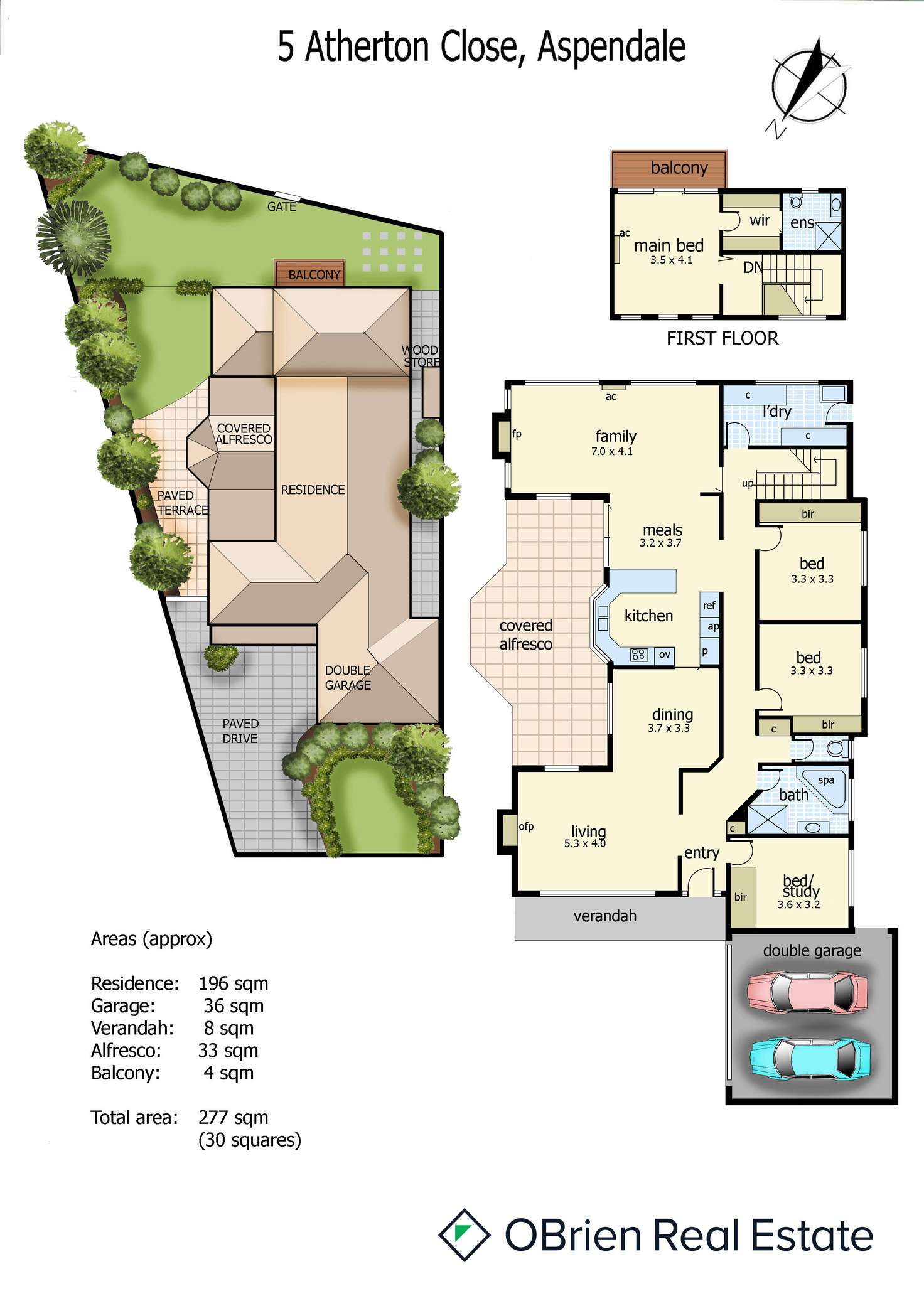 Floorplan of Homely house listing, 5 Atherton Close, Aspendale Gardens VIC 3195