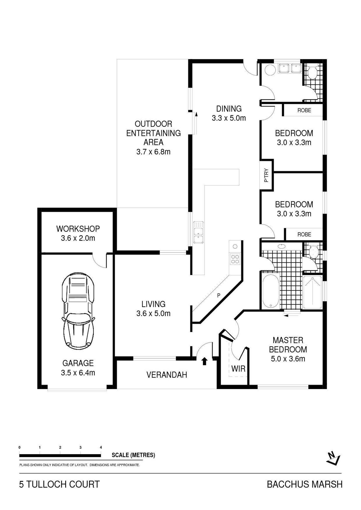 Floorplan of Homely house listing, 5 Tulloch Court, Bacchus Marsh VIC 3340