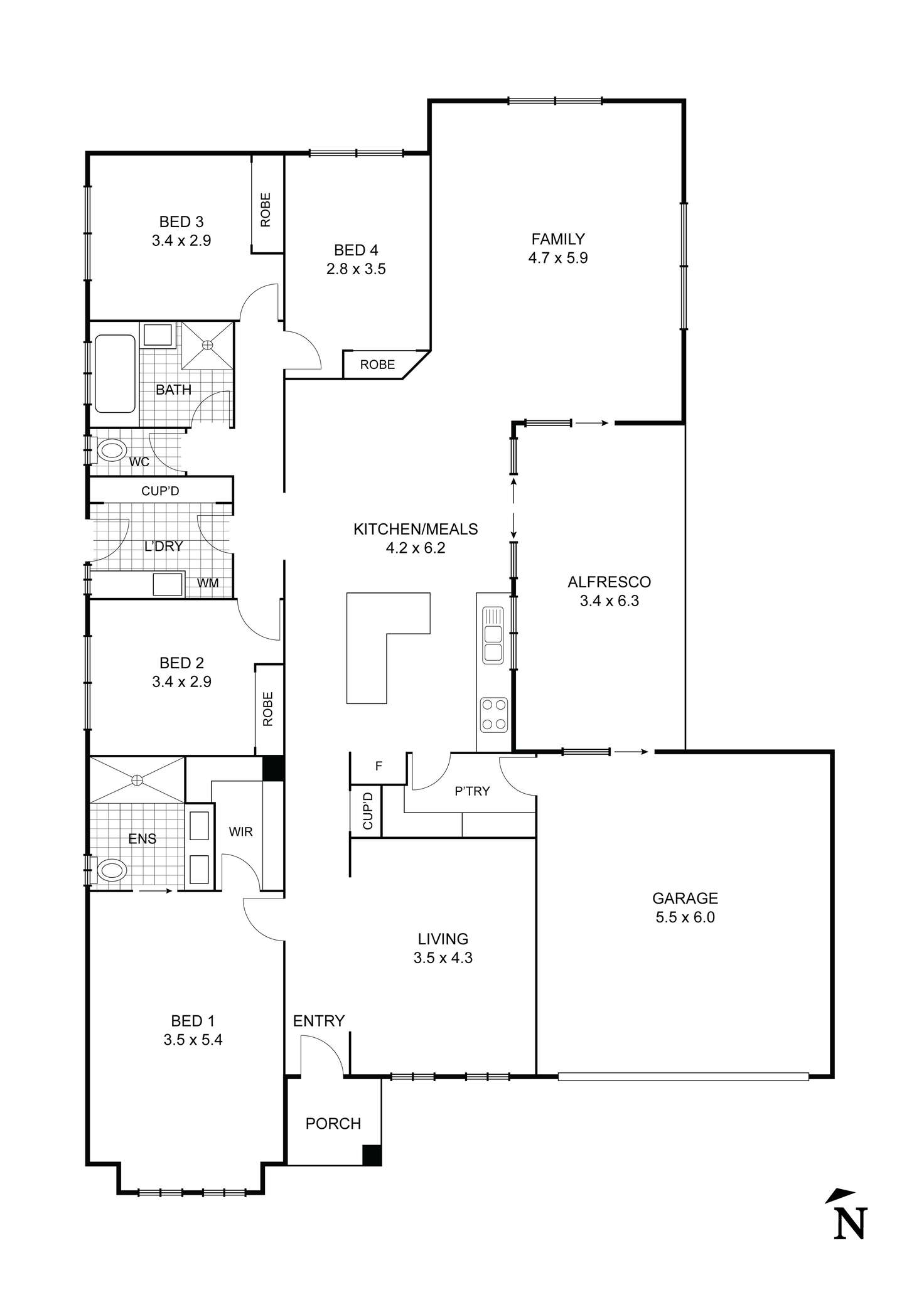 Floorplan of Homely house listing, 39 McInnes Street, Big Hill VIC 3555