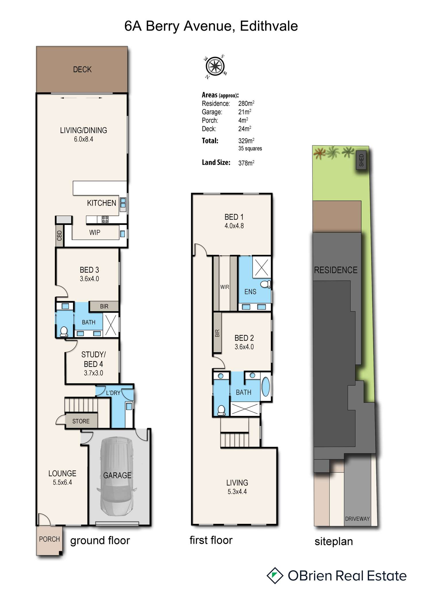 Floorplan of Homely house listing, 6A Berry Avenue, Edithvale VIC 3196